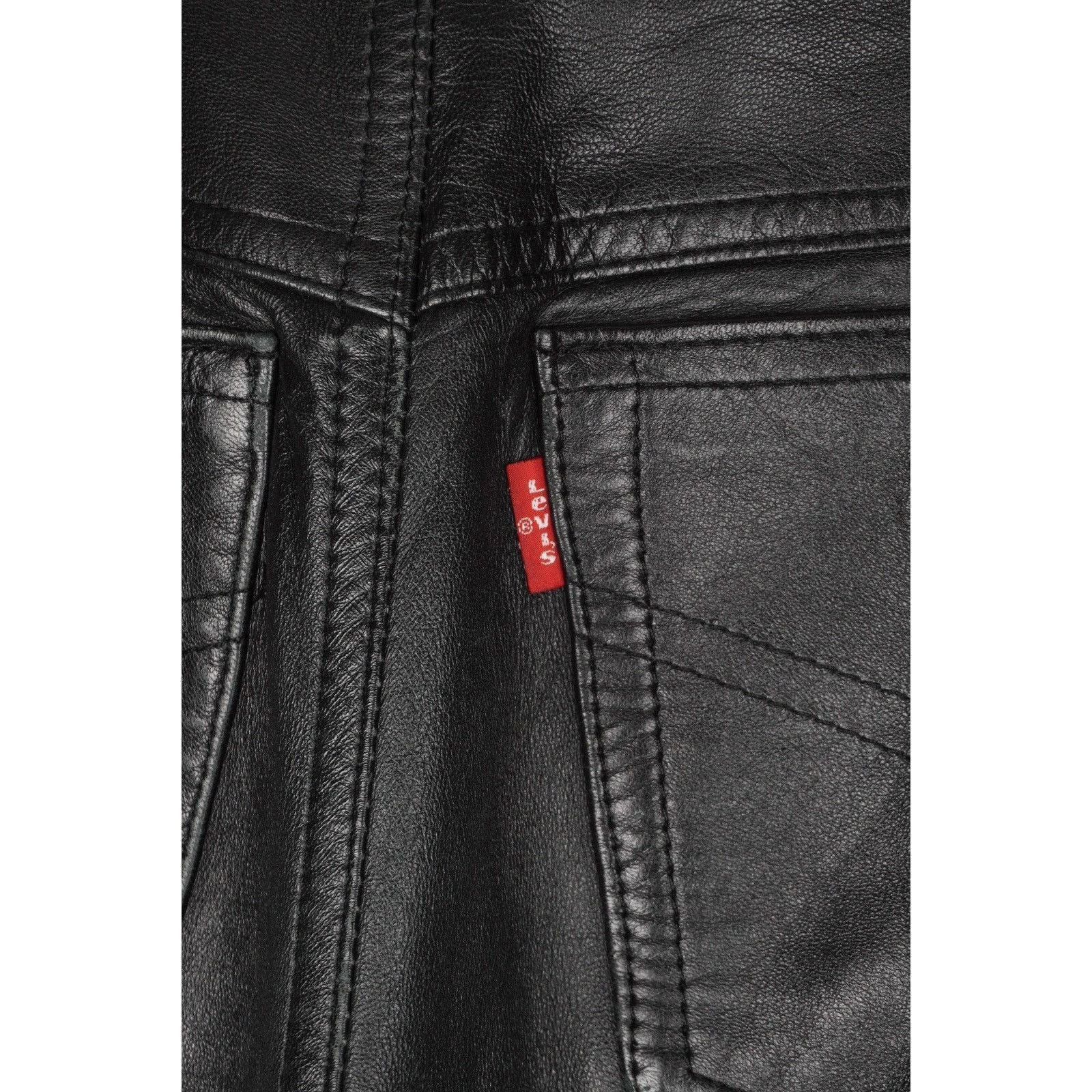 Levi's Levis black leather women’s vintage pants Size 28" / US 6 / IT 42 - 7 Thumbnail