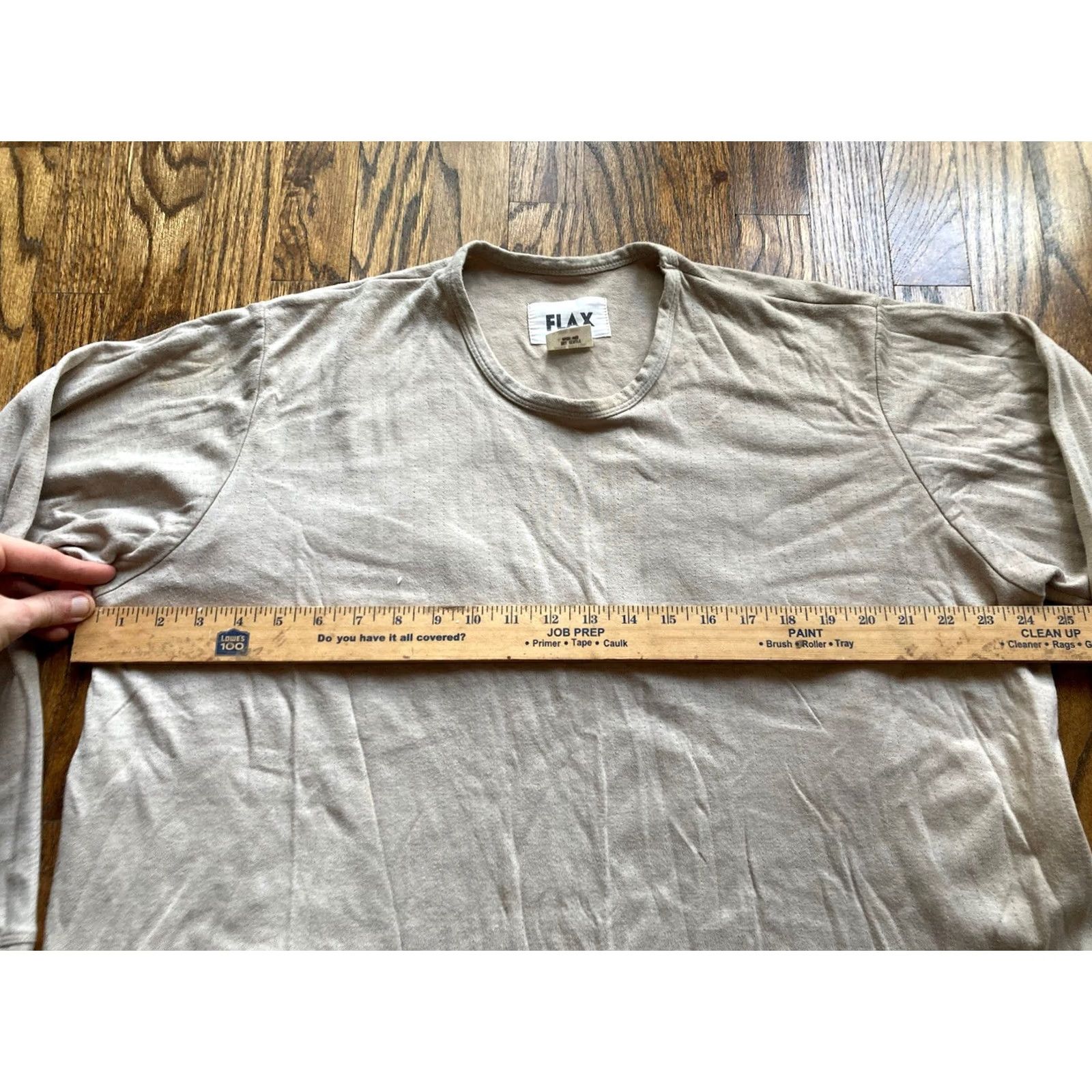 FLAX FLAX 2 Piece Set Womens Large Long Sleeve Top + Skirt Beige Cotton Minimalist Beach Bohemian Classic Size L / US 10 / IT 46 - 6 Thumbnail