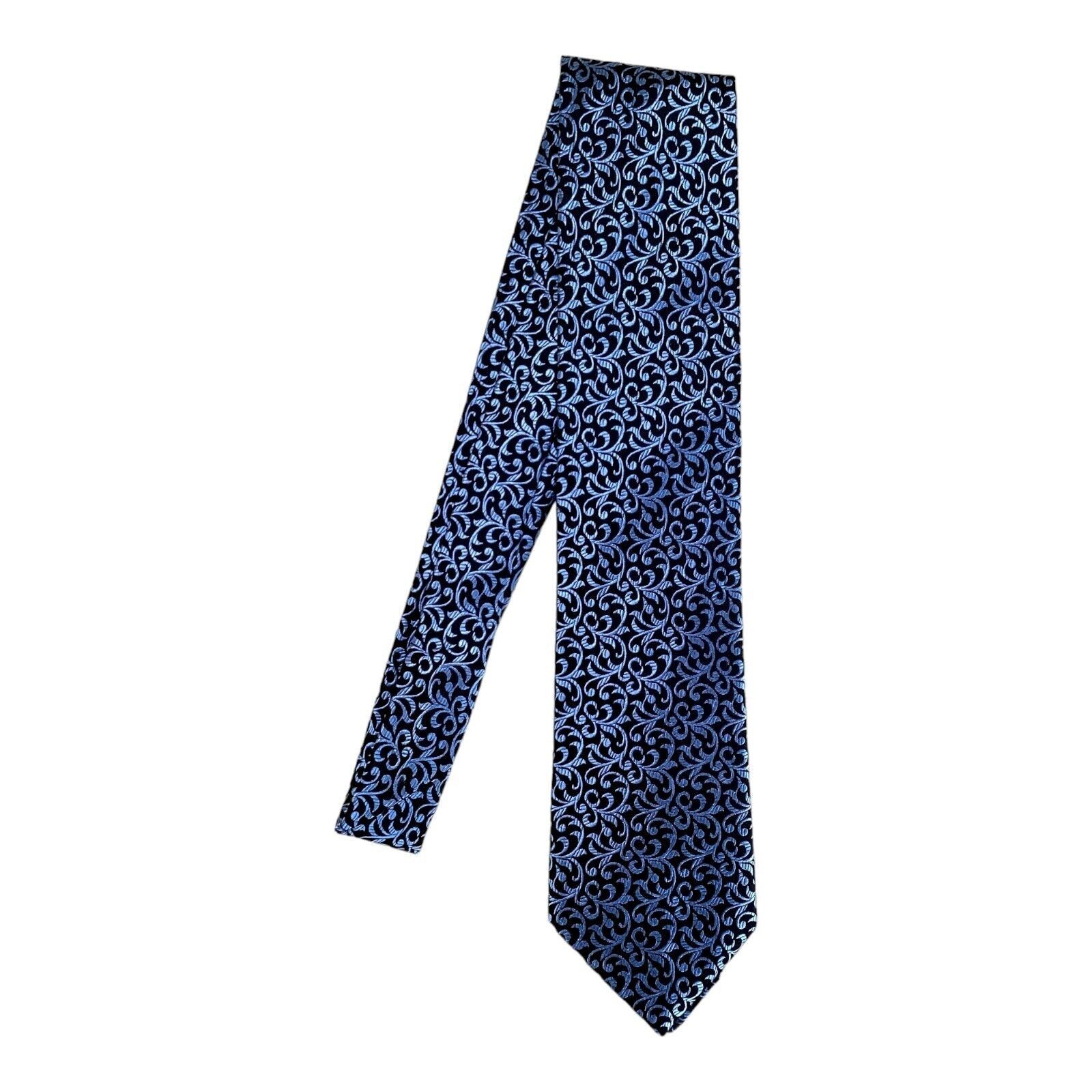 Ted Baker TED BAKER Blue Baroque Luxury Silk Tie Hand Tailed In USA W: Size ONE SIZE - 6 Thumbnail