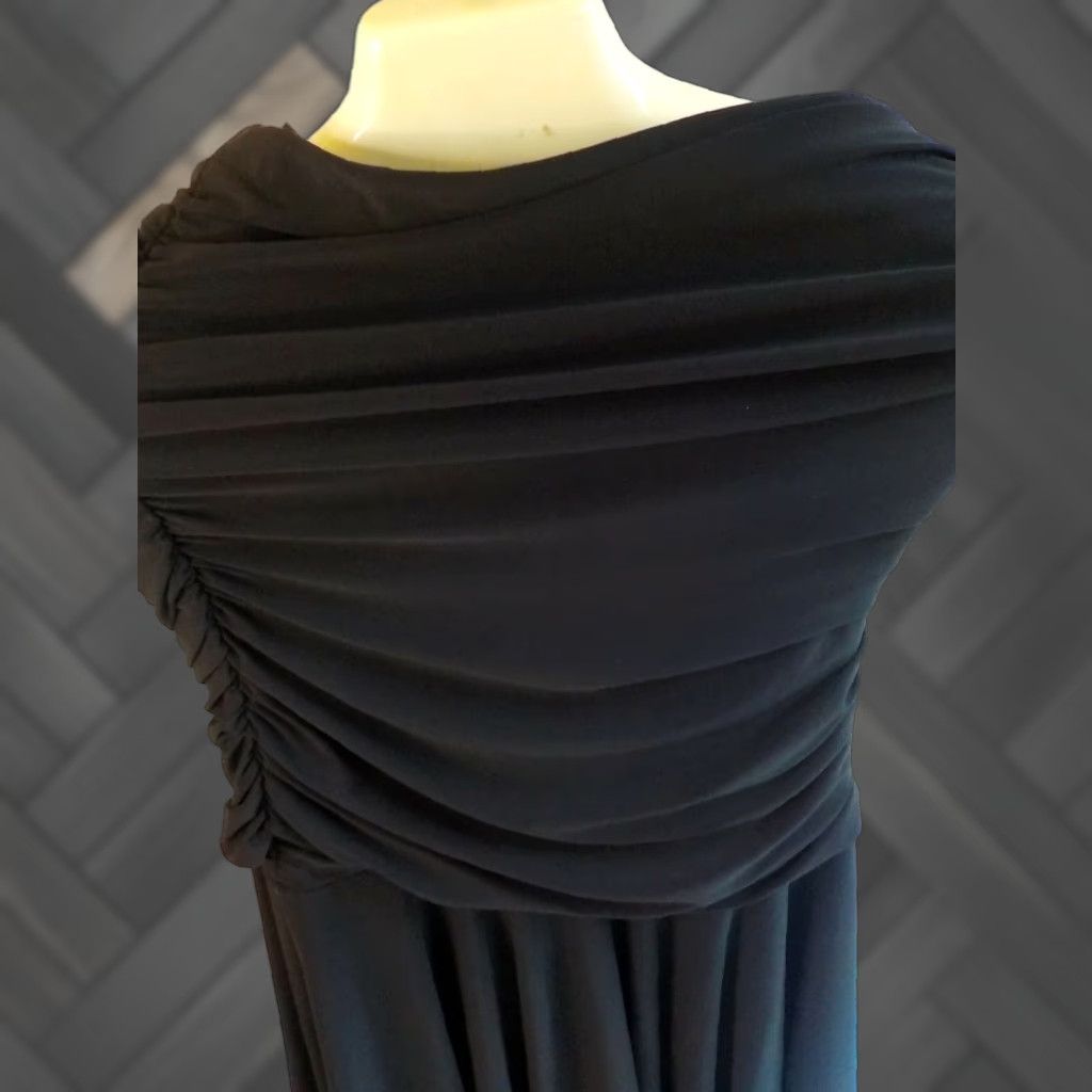 Drew DREW Halter Short Dress Ruched Blouson Top with Flair Bottom Black - SZ SM-NWT Womens Mini Sleeveless Party/Cocktail Vintage? Not applicable Size S / US 4 / IT 40 - 1 Thumbnail