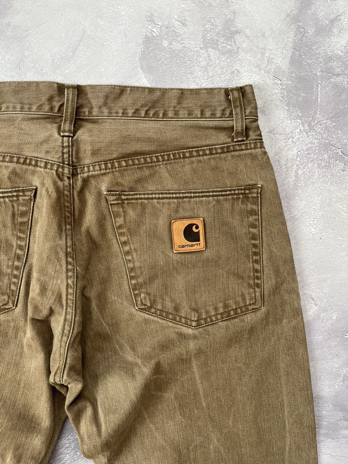 Carhartt Carhartt Klondike Denim Pants Leather Logo Size 33/32 Size US 33 - 5 Thumbnail