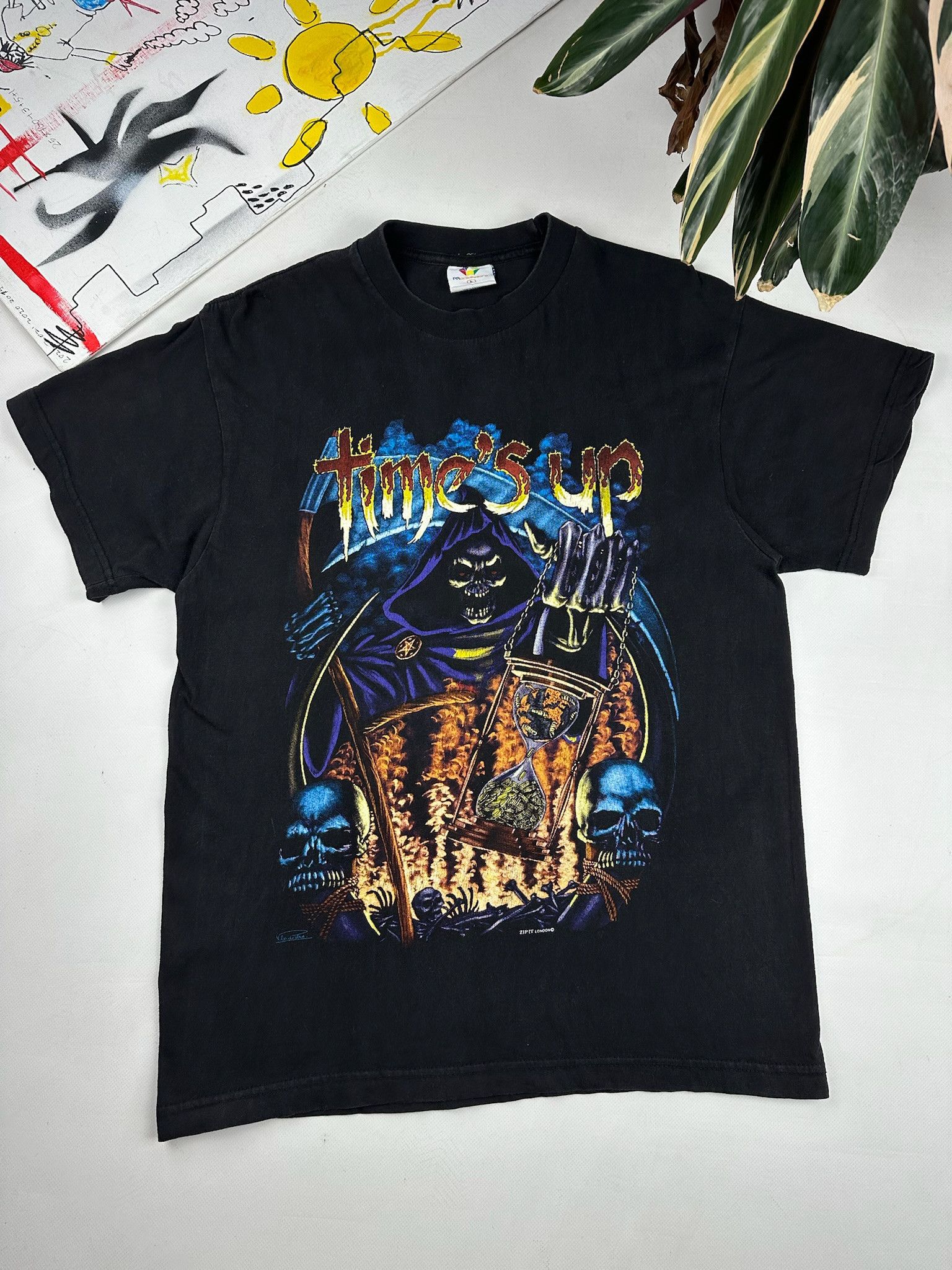 Band Tees Vintage 2000s Skull Bones Tee grim reaper evil Size US L / EU 52-54 / 3 - 2 Thumbnail