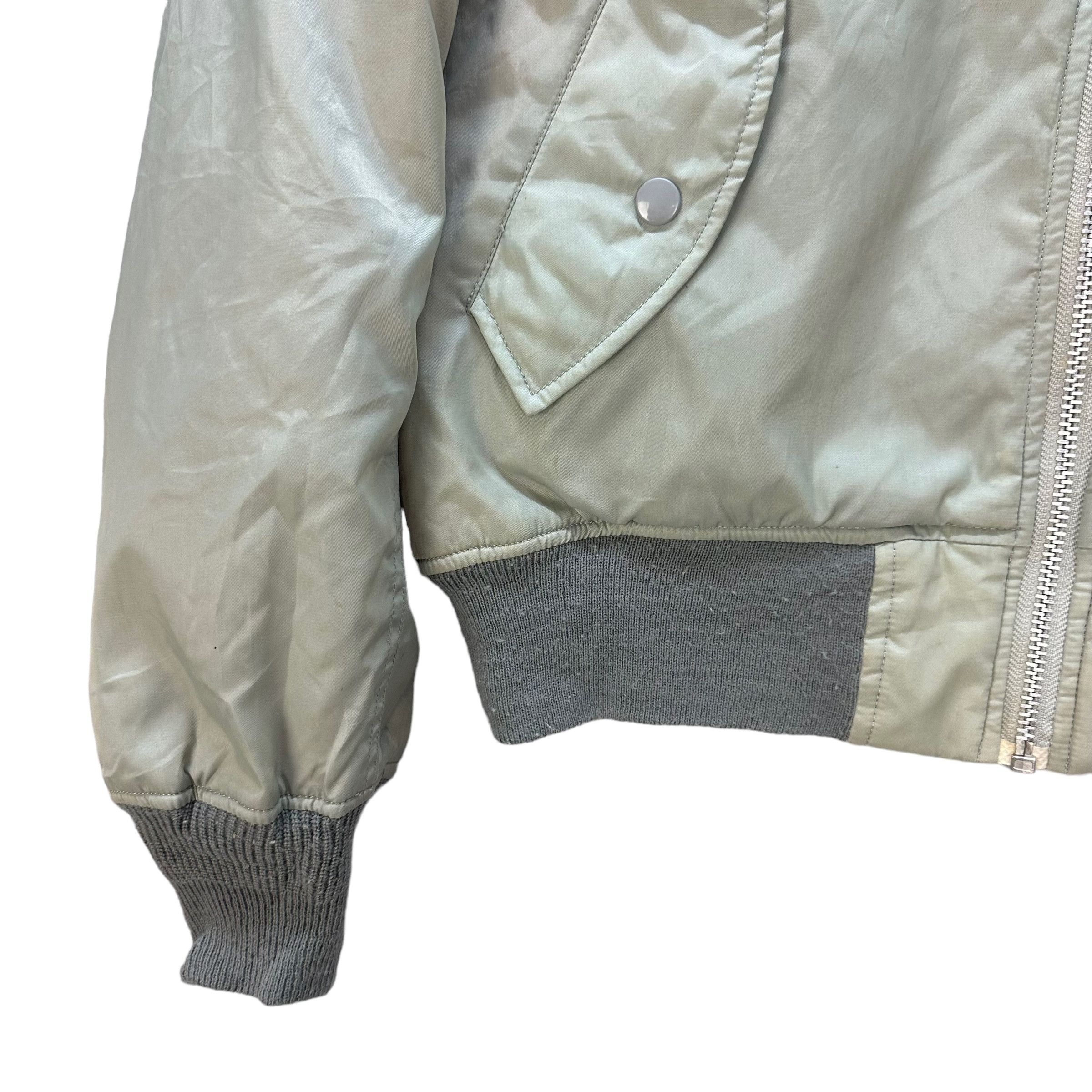 Vintage TRASHED🔥 MIF INDUSTRIES SILVER BOMBER JACKET #9037-50 Size US M / EU 48-50 / 2 - 4 Thumbnail