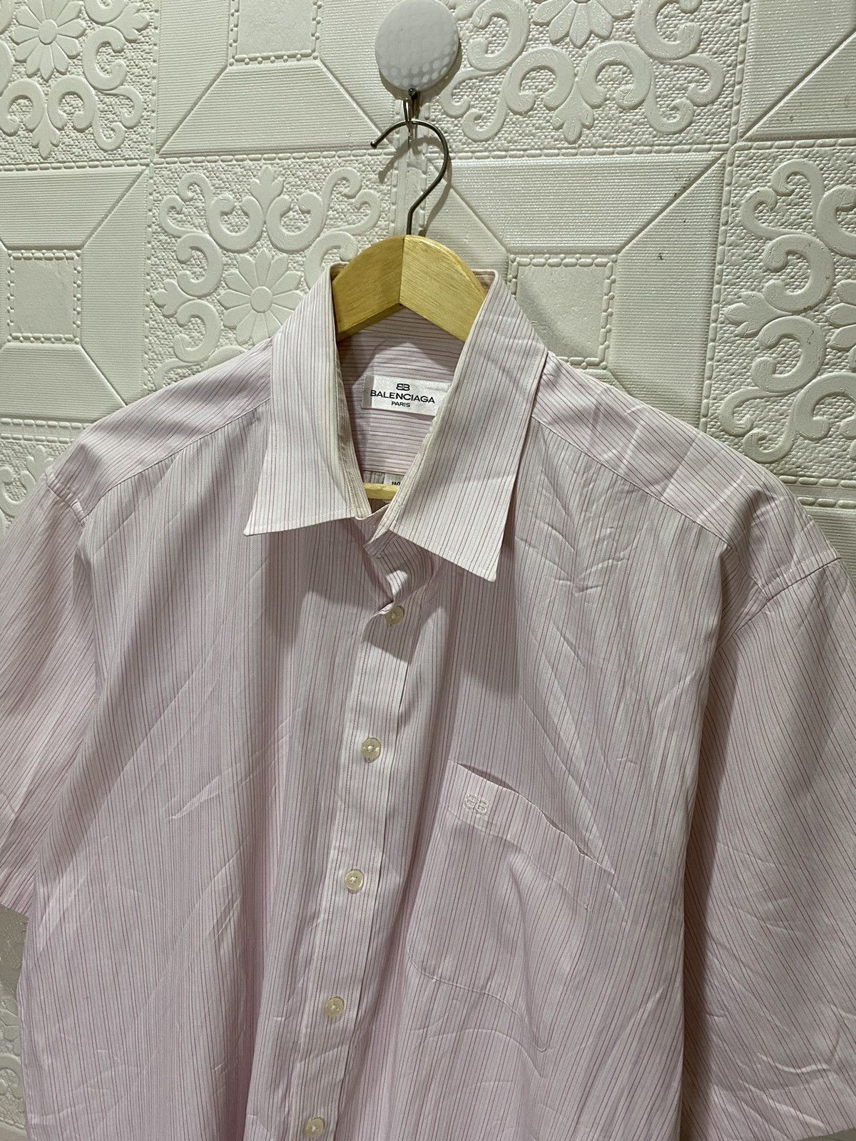 Balenciaga × Vintage Vintage Balenciaga Striped Shirts Size US XL / EU 56 / 4 - 2 Thumbnail