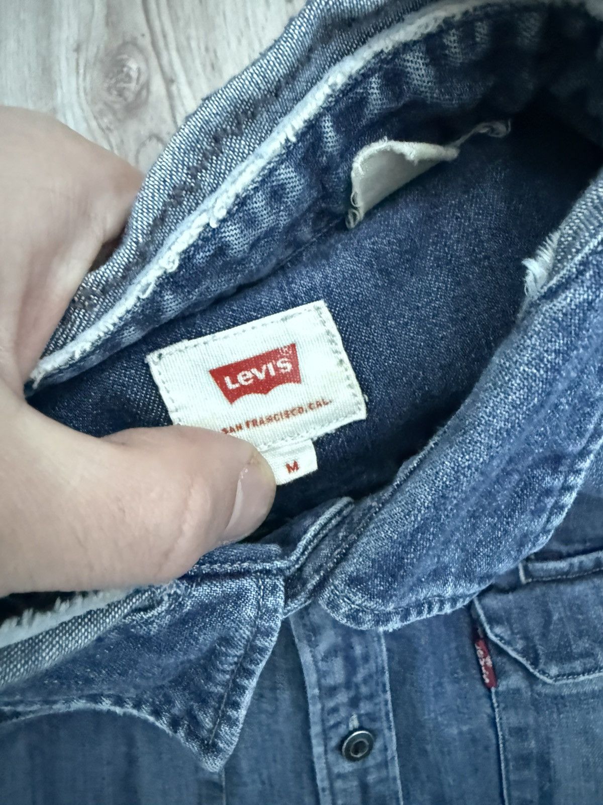 Levi's Levi’s 19573 Jackson Worker Denim Shirt Thick Workwear Denim Size US M / EU 48-50 / 2 - 9 Thumbnail