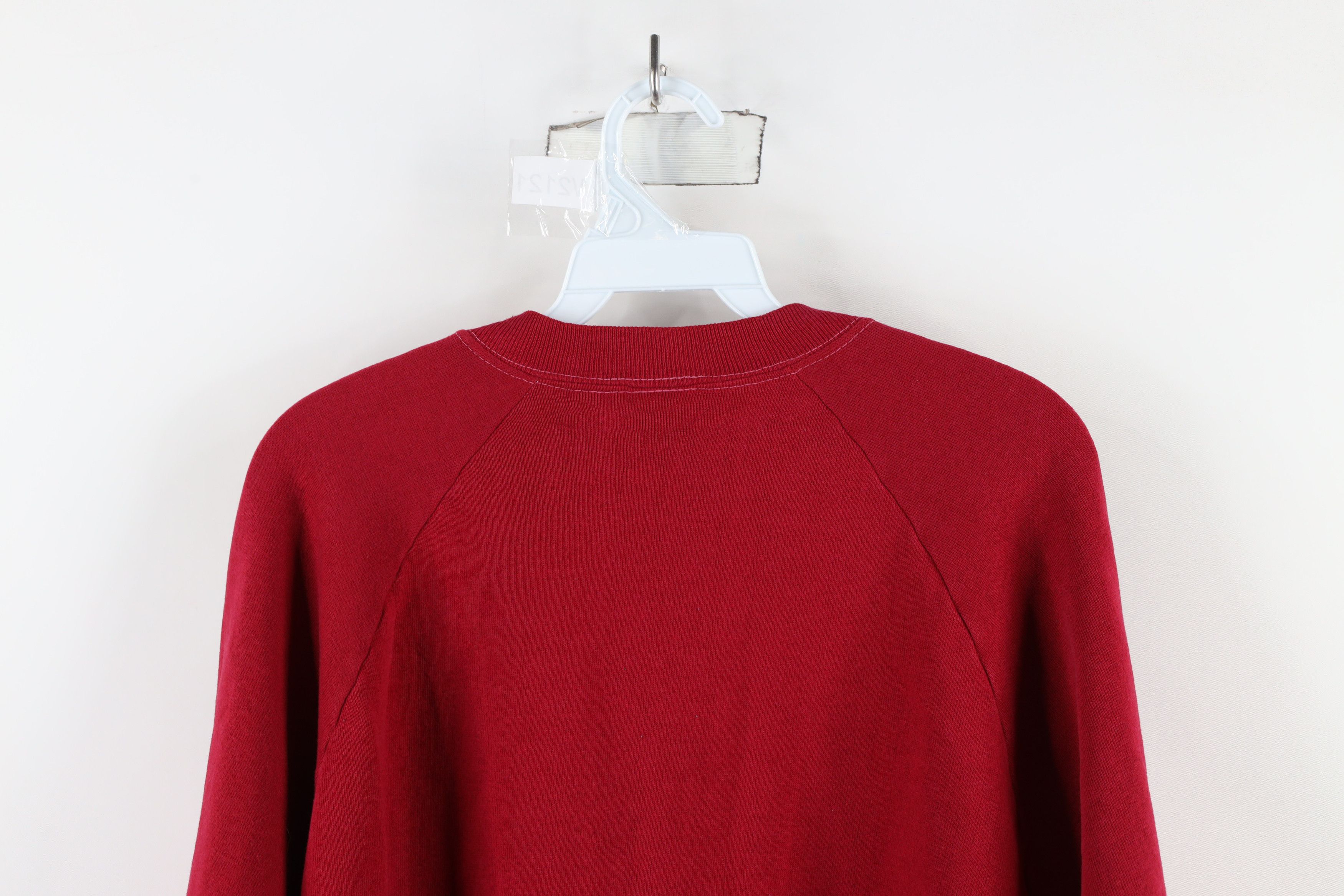 Vintage Vintage 70s Streetwear Raglan Crewneck Sweatshirt Red USA Size US XL / EU 56 / 4 - 8 Thumbnail