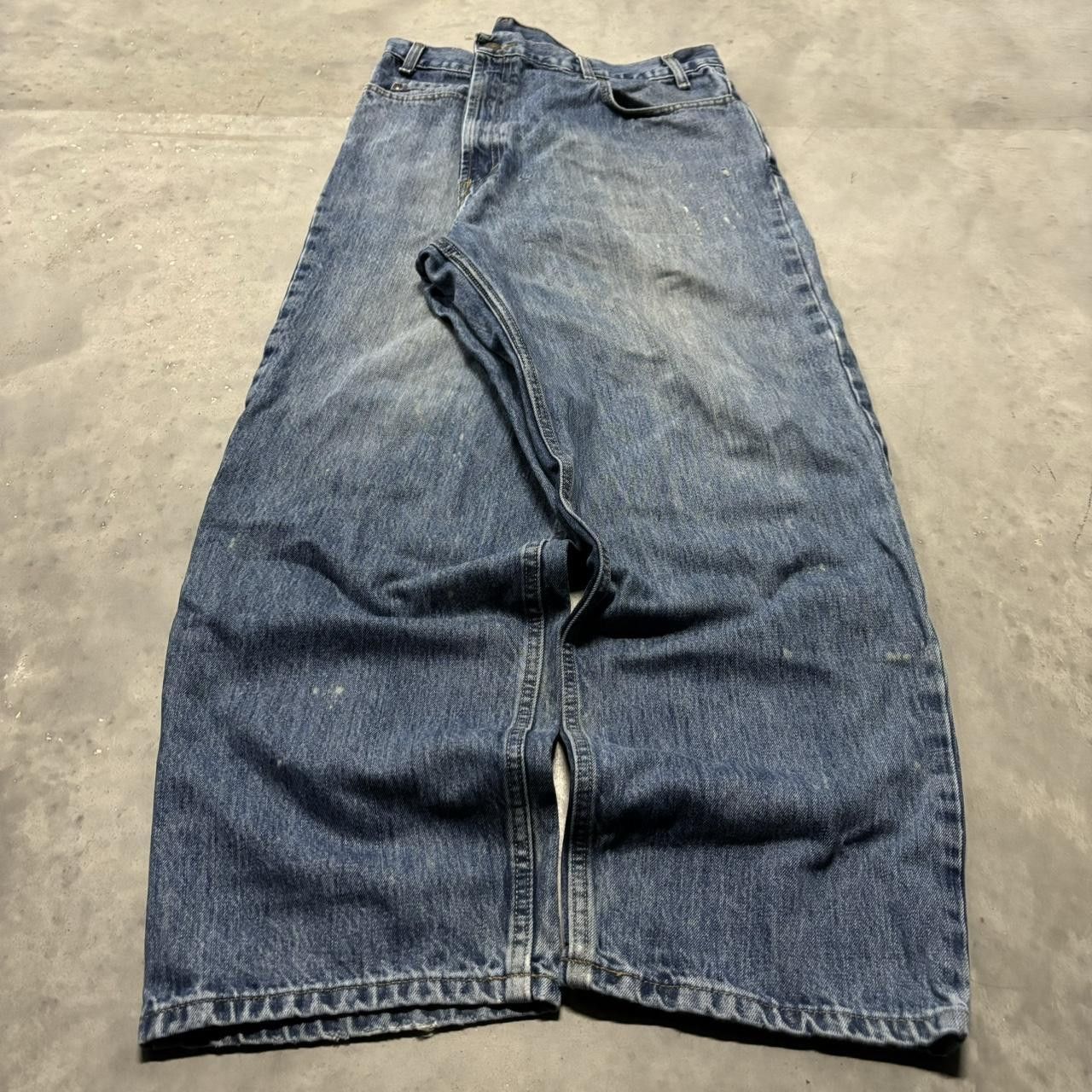 Japanese Brand × Vintage Crazy Vintage Y2K/2000s Baggy Medium Wash Skater Denim Jeans! Size US 42 / EU 58 - 3 Thumbnail