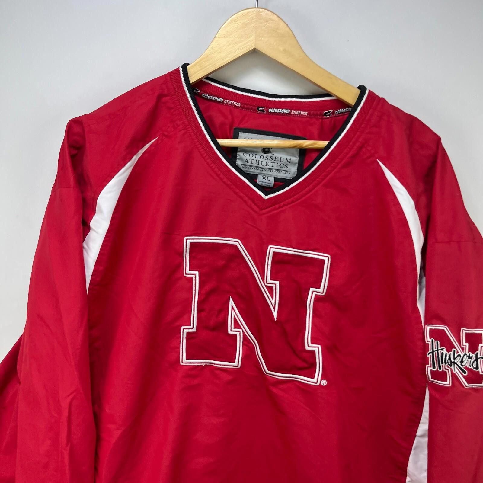 Other Vintage Nebraska Cornhuskers Pullover Windbreaker Jacket XL Size ONE SIZE - 2 Thumbnail