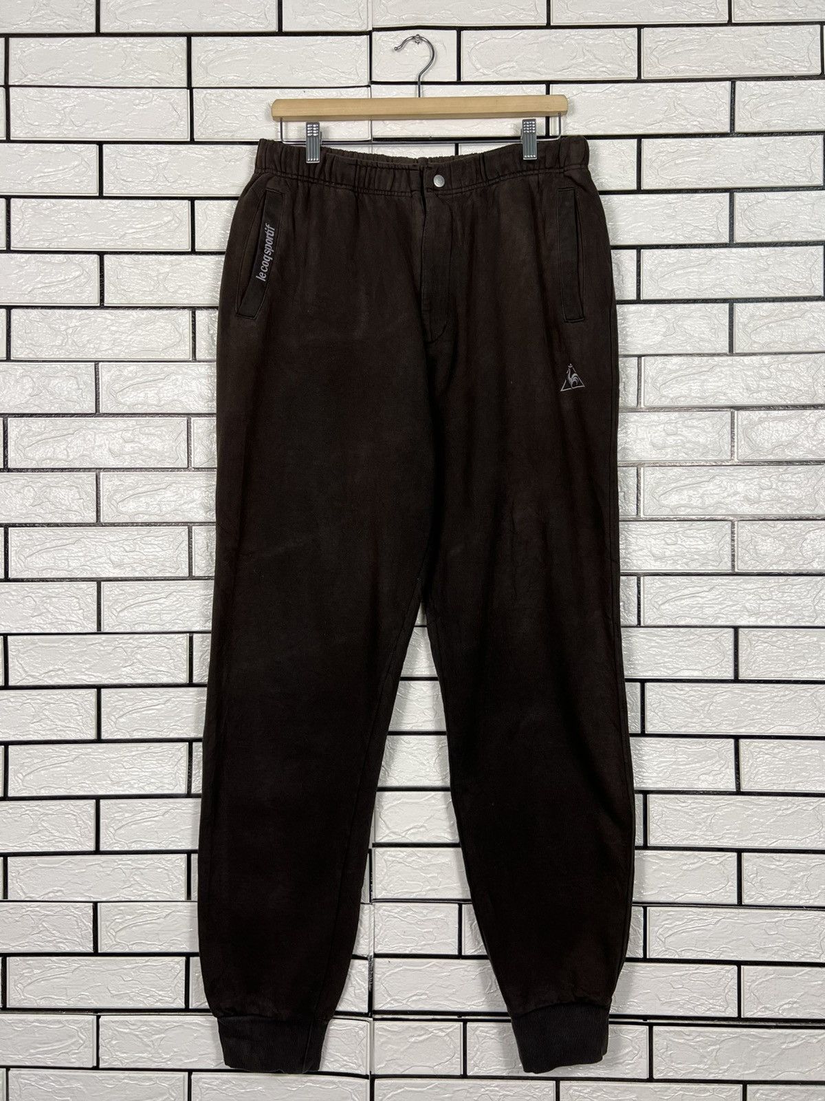 Le Coq Sportif LE COQ SPORTIF Embroidered Logo Sweatpants #4240-C193 Size US 31 - 1 Thumbnail