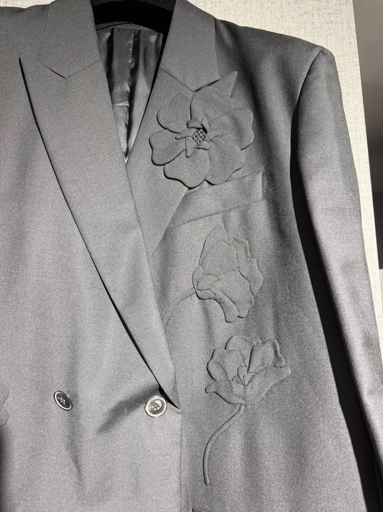 Valentino Valentino Mohair wool double-breasted suit Size 48S - 3 Thumbnail