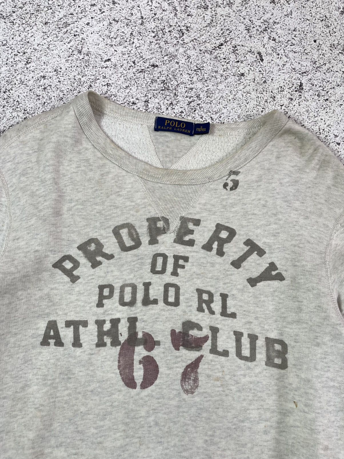 RRL Ralph Lauren 1990s Dirty Thrashed vintage sweatshirt double v Size US S / EU 44-46 / 1 - 1 Thumbnail