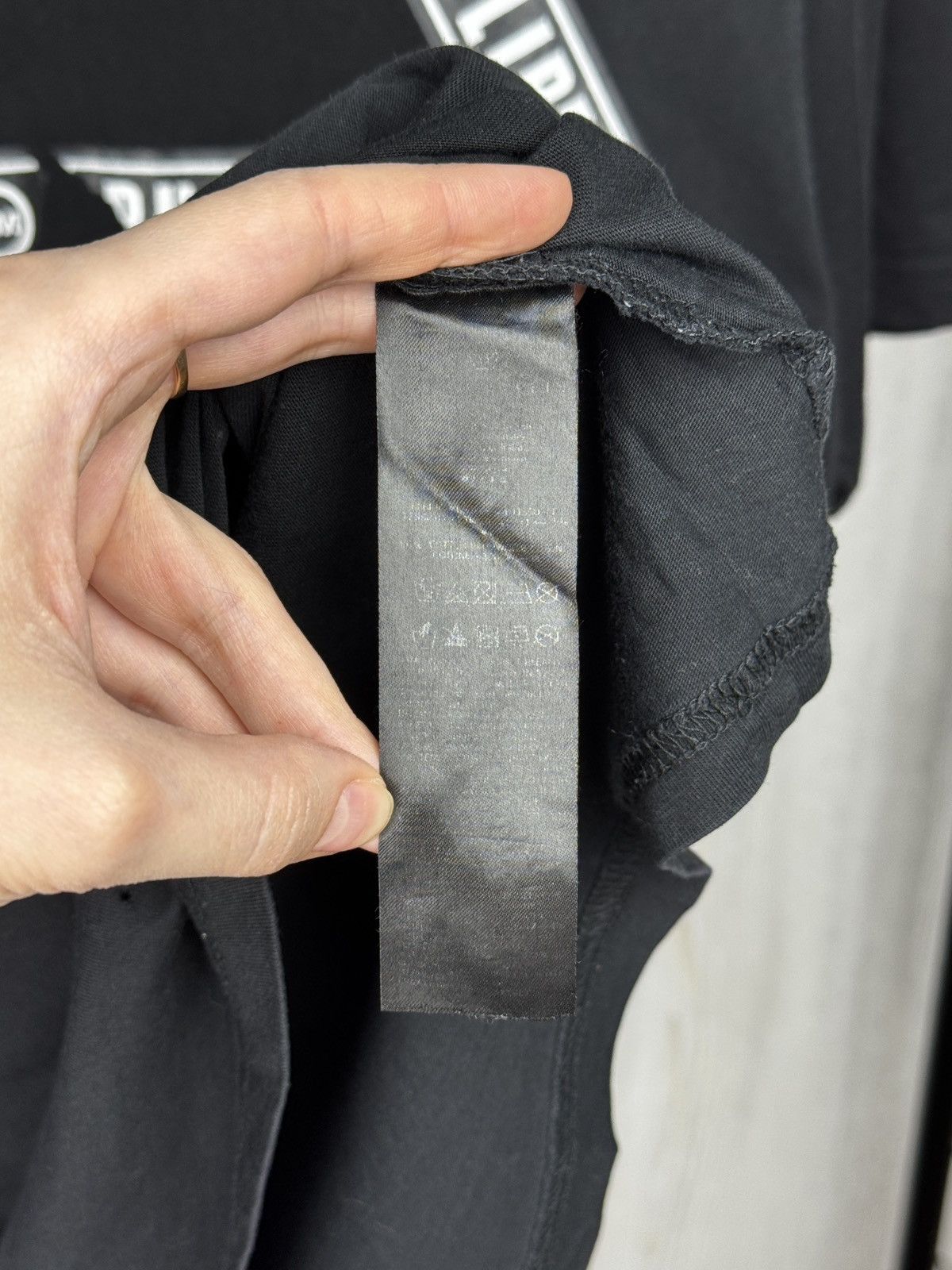 Philipp Plein Philipp Plein Platinum Cut Tape Logo Homme Black Tee Size US L / EU 52-54 / 3 - 14 Thumbnail