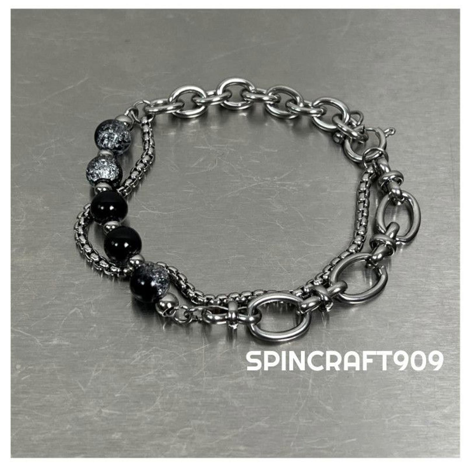 Jewelry Ball Crystal Silver Chain Link Bracelet Size ONE SIZE - 5 Thumbnail