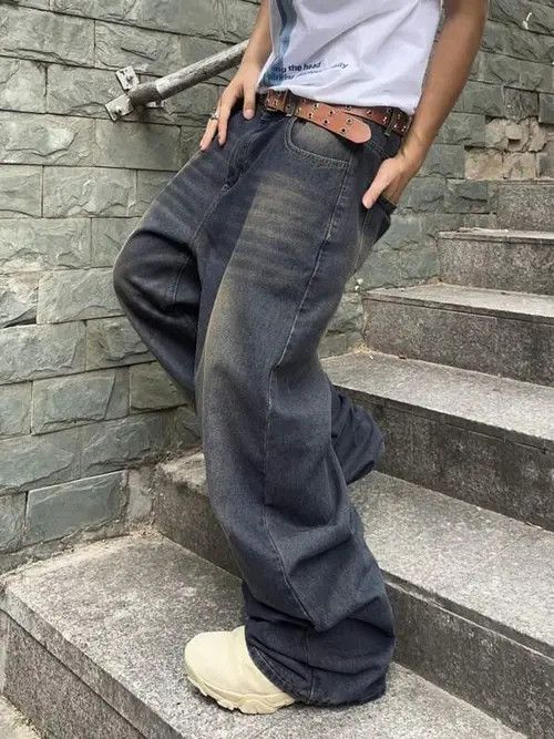 Jean Washed Baggy Denim Jeans Size US 32 / EU 48 - 2 Thumbnail