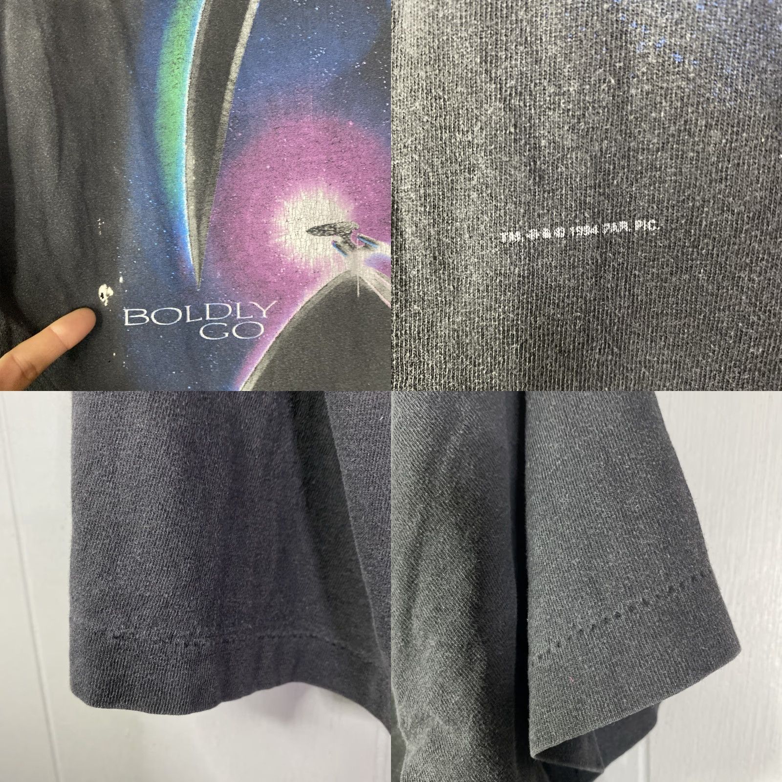 Vintage Vtg Winterland Single Stitch 90s Star Trek Movie T Shirt Made in USA DISTRESS L Shirt Unisex Adults Adult L Black Cotton Stars 90s Mens Womens Size US L / EU 52-54 / 3 - 11 Thumbnail