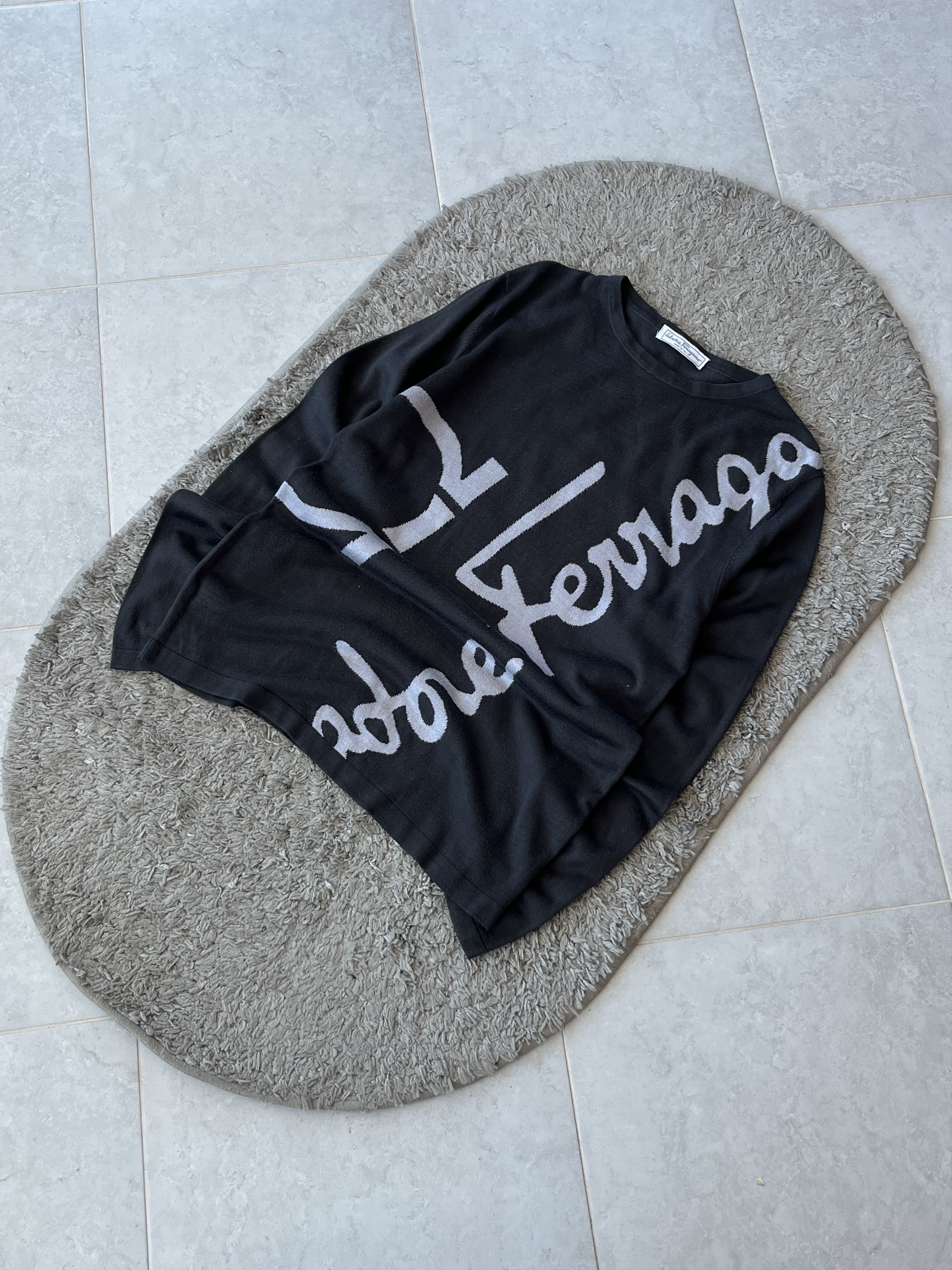 Salvatore Ferragamo SALVATORE FERRAGAMO Vintage Long Sleeve T-shirt Very Rare Size US M / EU 48-50 / 2 - 2 Thumbnail