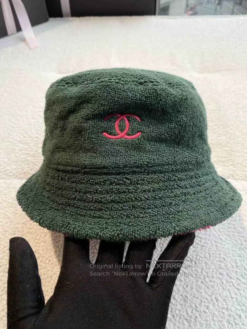 Chanel Chanel Size M Towel logo fisherman's hat Size ONE SIZE - 2 Thumbnail