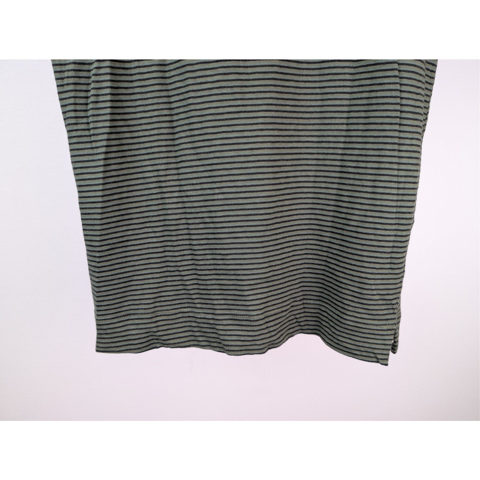 Massimo Alba o1rshd1 CC20 Striped Cotton T-Shirt with Chest Pocket Olive Size US S / EU 44-46 / 1 - 12 Thumbnail