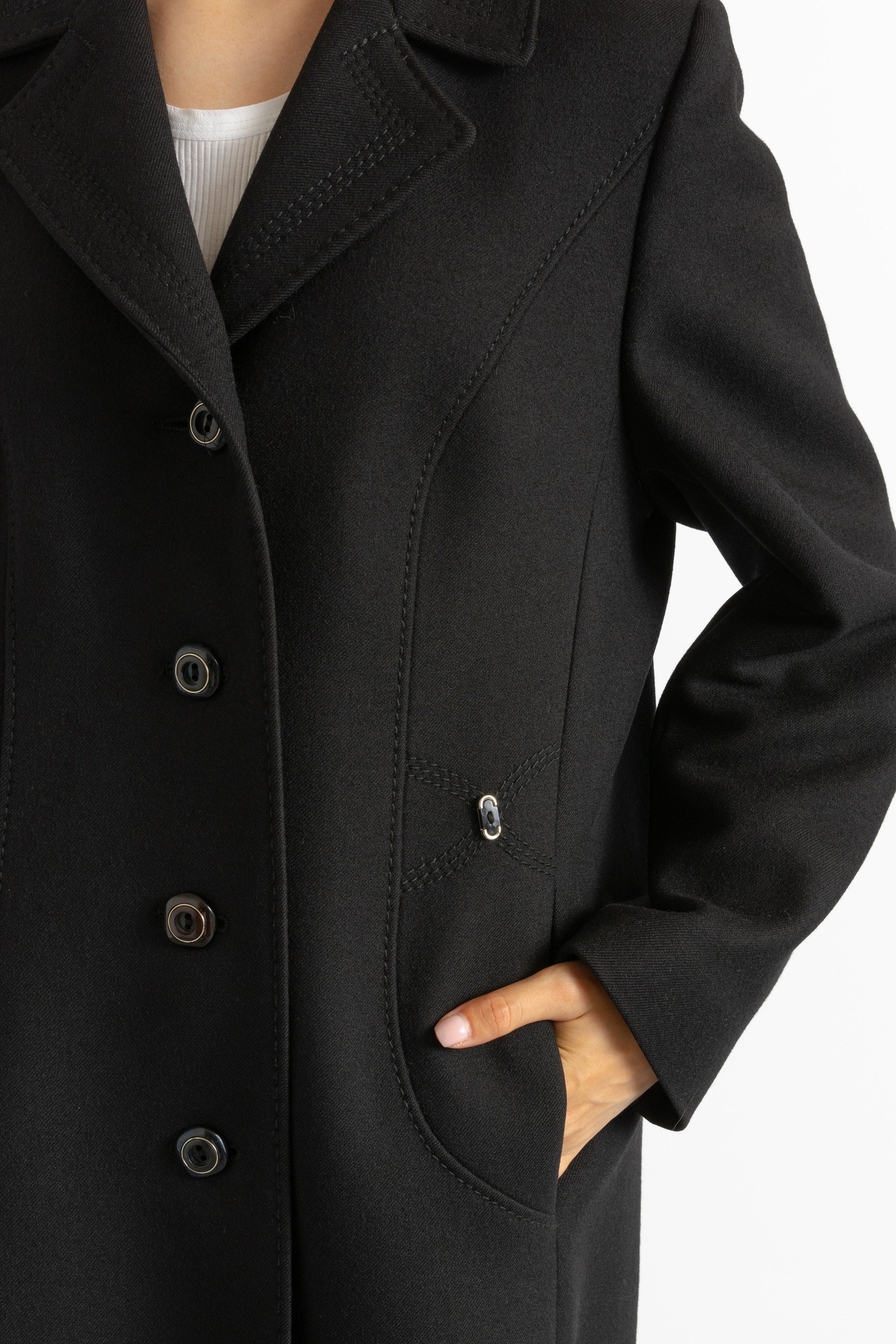 Vintage Women Vintage 80s coat long wool outerwear winter coat 5357 Size M / US 6-8 / IT 42-44 - 9 Thumbnail