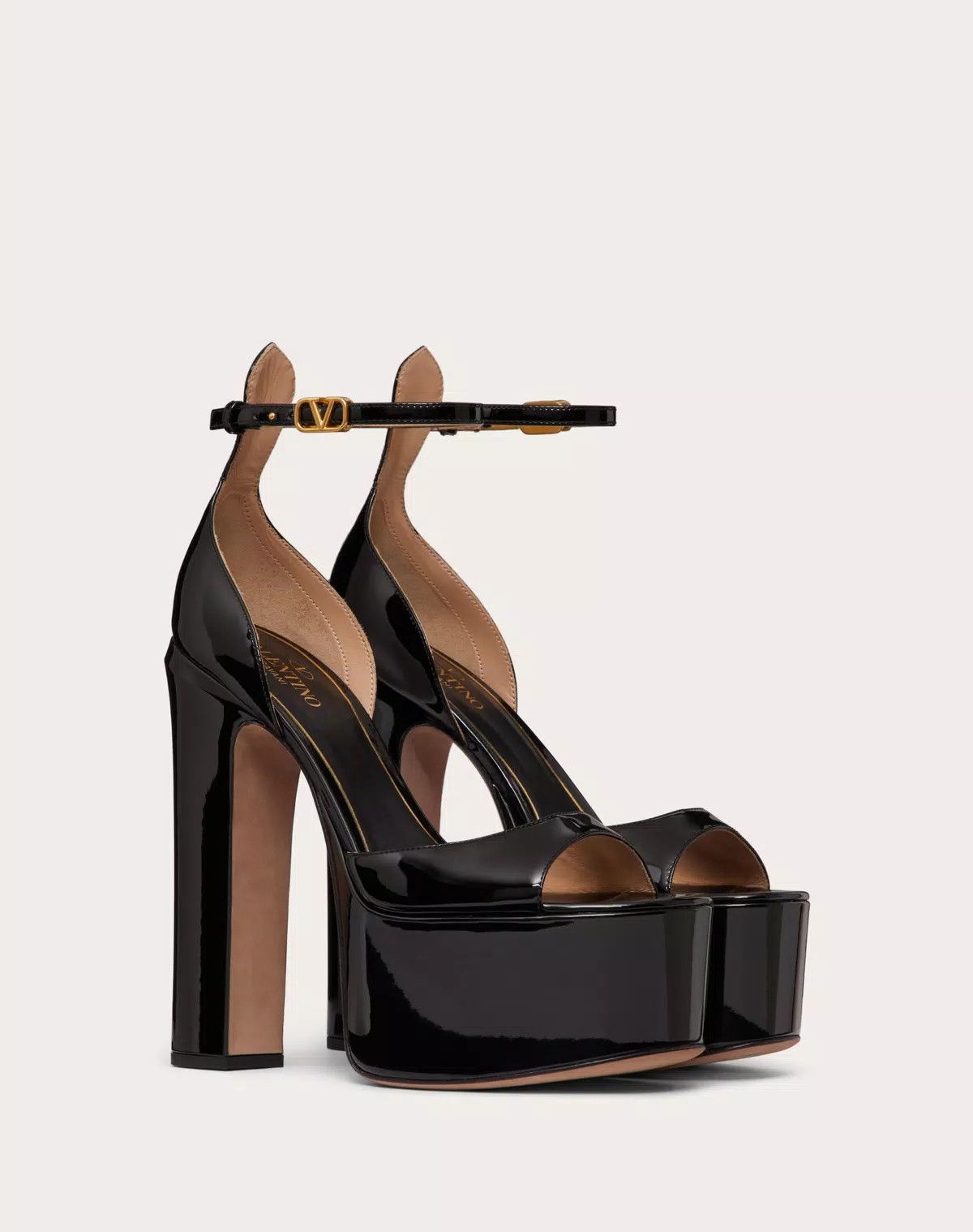 Valentino o1s1wg111125 Leather Platform Sandals in Nero Size US 8 / IT 38 - 2 Thumbnail