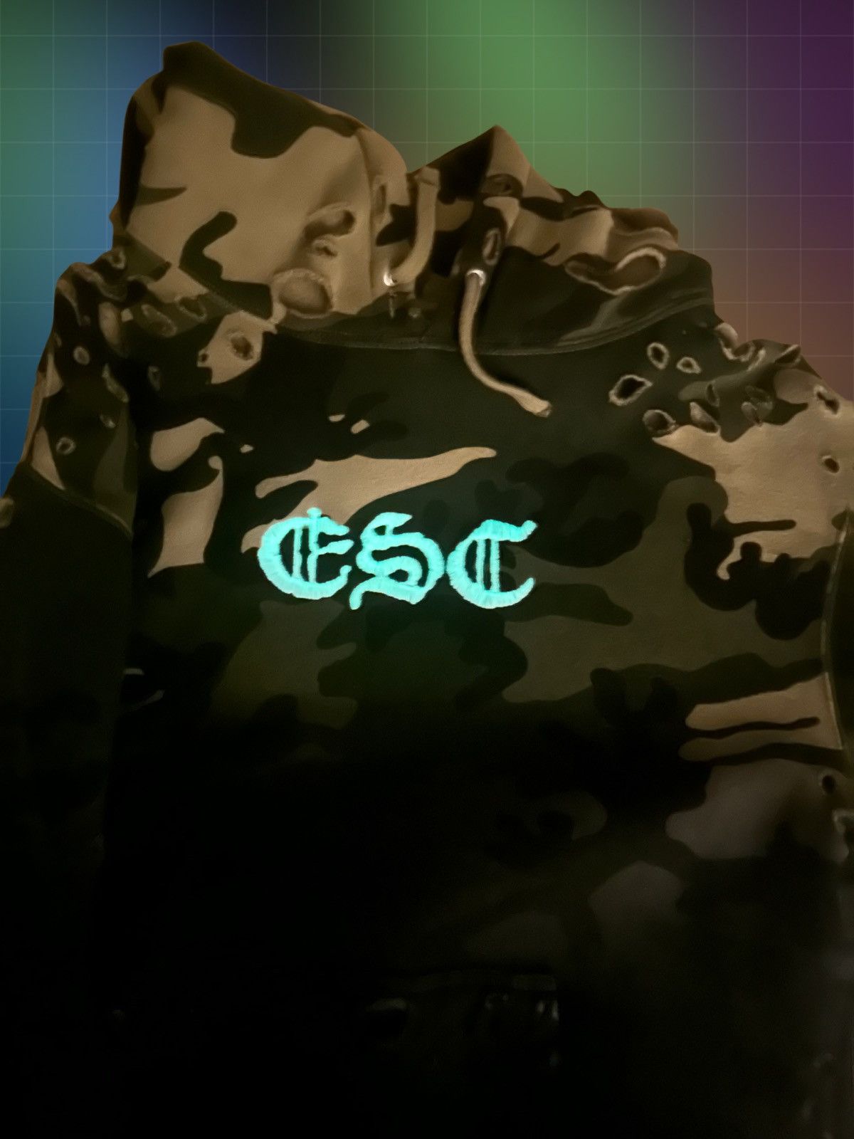 Other ESC Empty Space Custom Distressed Hoodie Small Dip Dye Camo Size US S / EU 44-46 / 1 - 9 Thumbnail