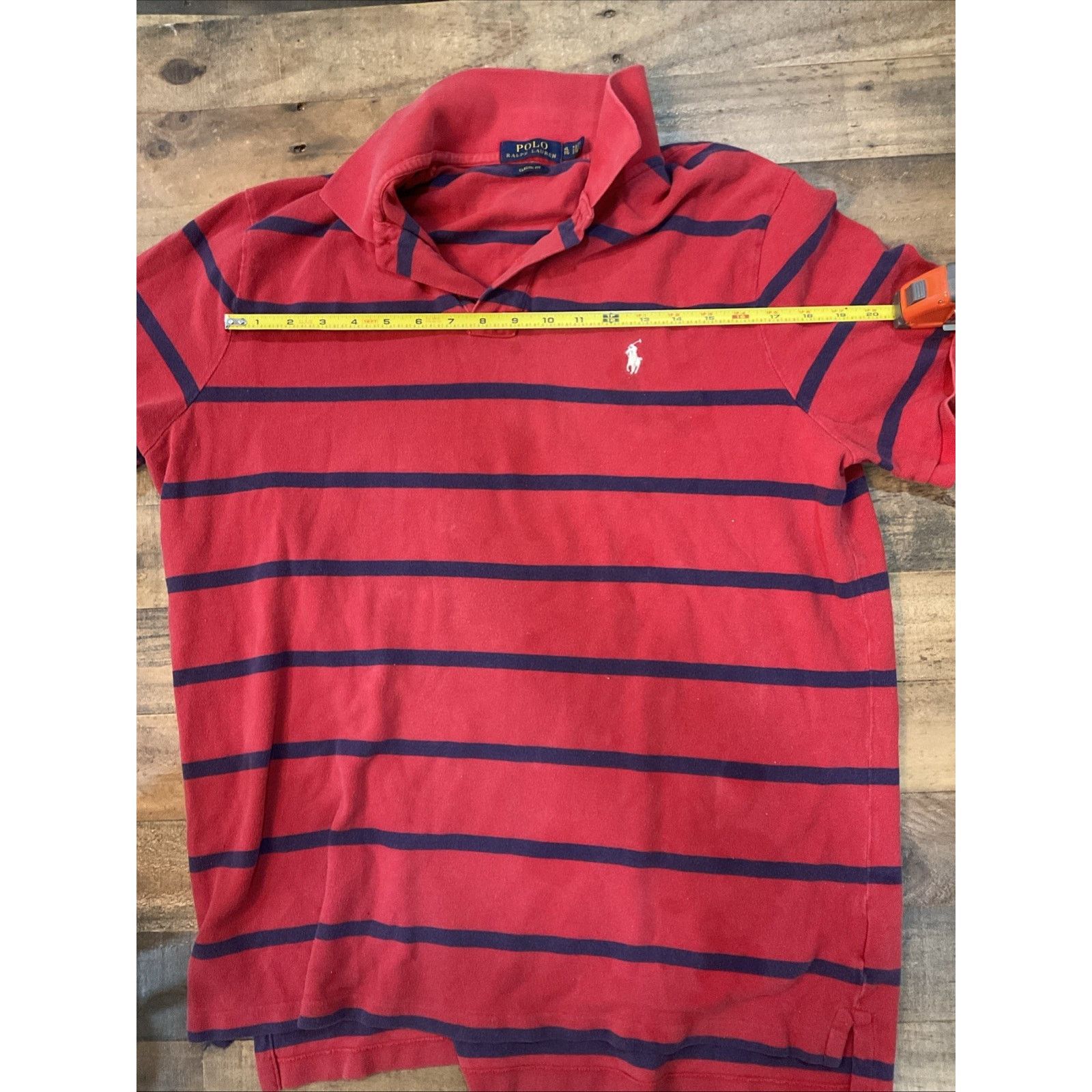 Ralph Lauren Polo Ralph Lauren Men’s XL Red Navy Stripe Classic Fit Size US XL / EU 56 / 4 - 8 Thumbnail