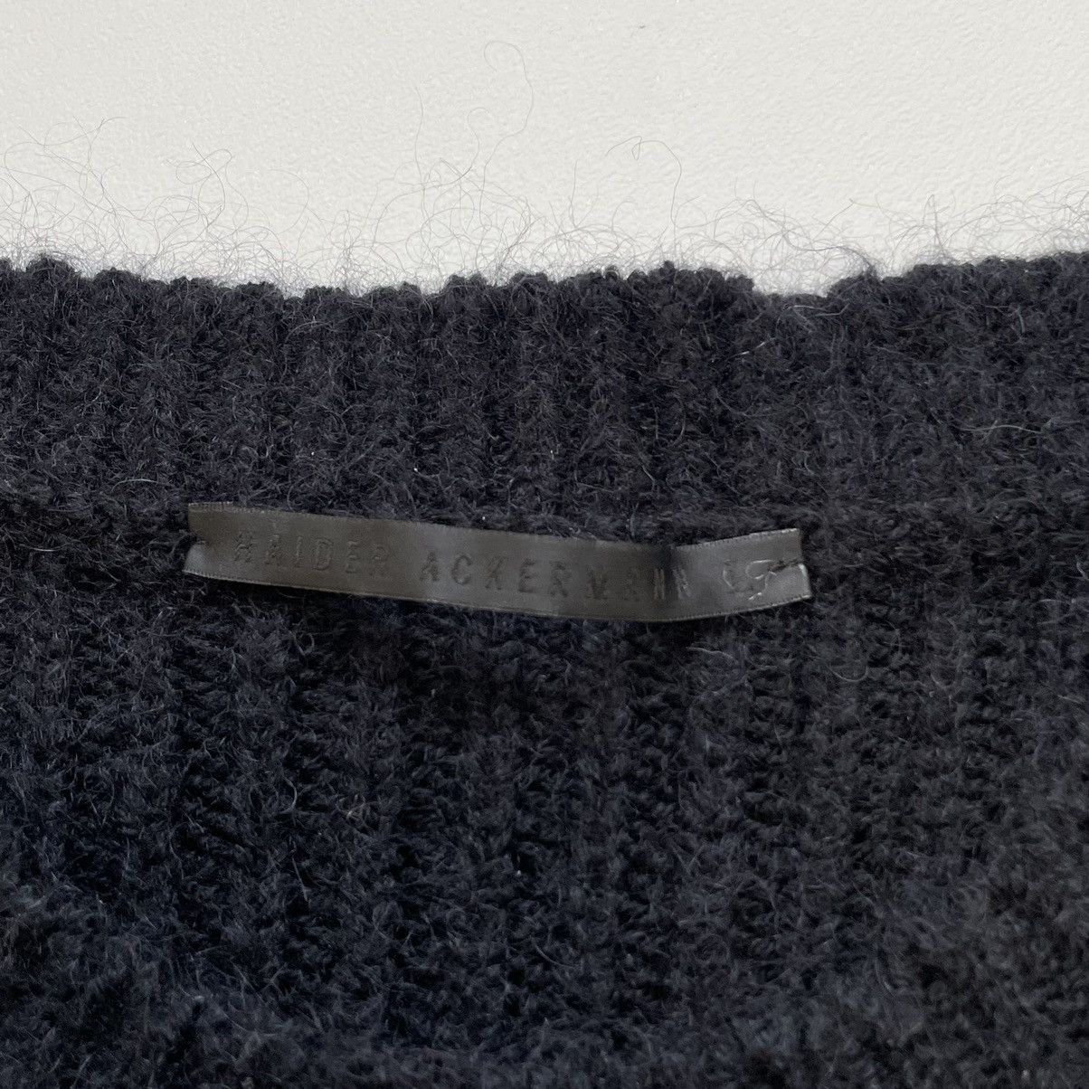 Haider Ackermann Ribbed Black Mohair Sweater Size US L / EU 52-54 / 3 - 4 Thumbnail