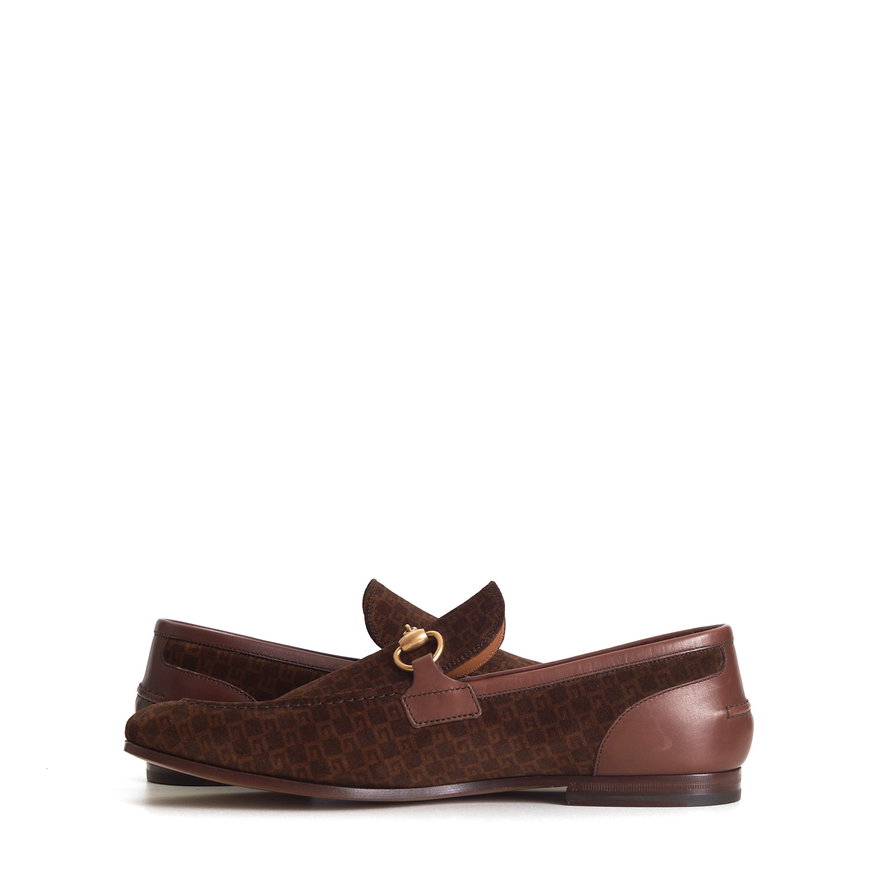 Gucci Men's Dark Brown Suede & Leather Loafers - Horsebit, Size US 8 / EU 41 - 9 Thumbnail