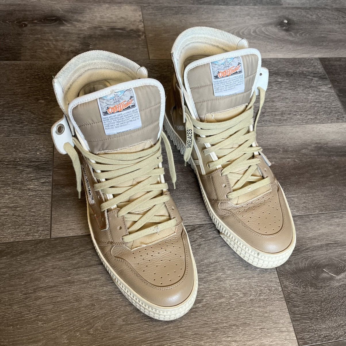 Off-White Off-White Tan Beige Cream 3.0 Off Court High Top Sneakers 43 Size US 10 / EU 43 - 2 Thumbnail