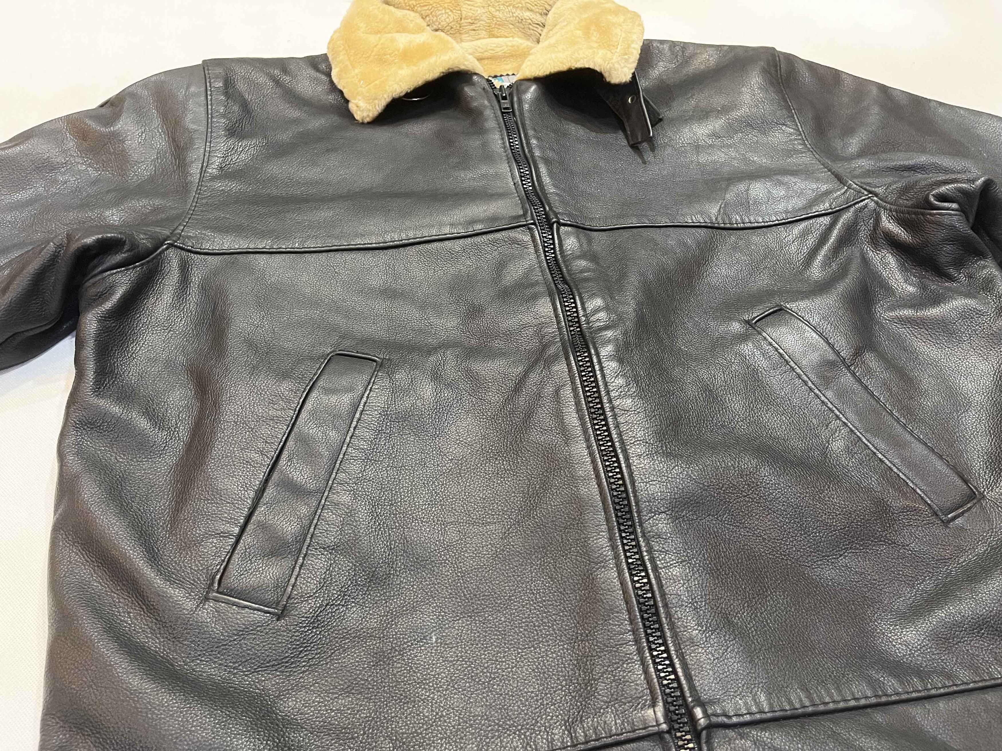 Vintage Vintage Buster Aviator Pilot Bomber Flight Leather Jacket Size US XXL / EU 58 / 5 - 8 Thumbnail