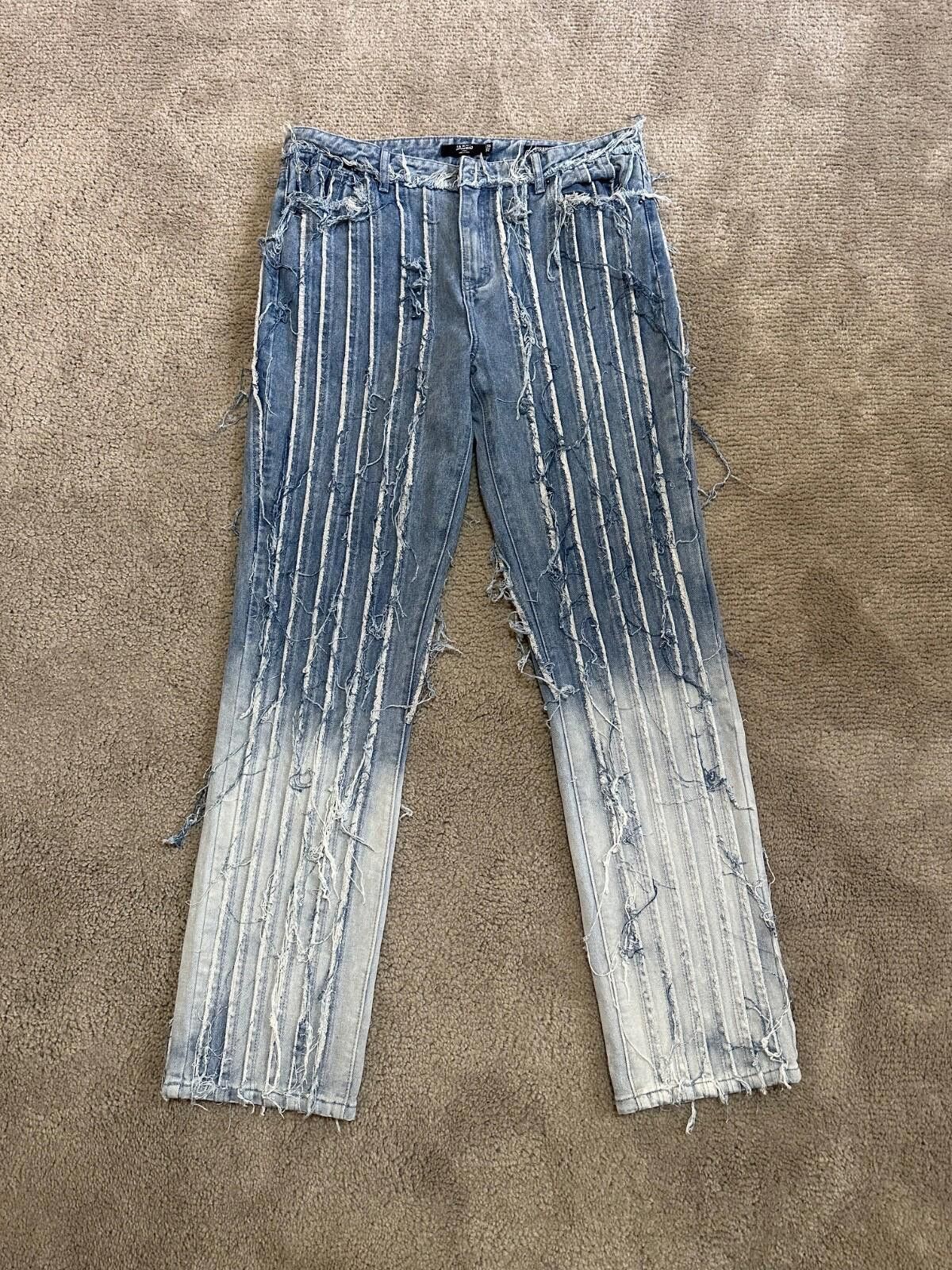 Jaded London Jaded London Heavily Distressed Acid Wash Jeans Sz 36/32 Size US 36 / EU 52 - 1 Thumbnail