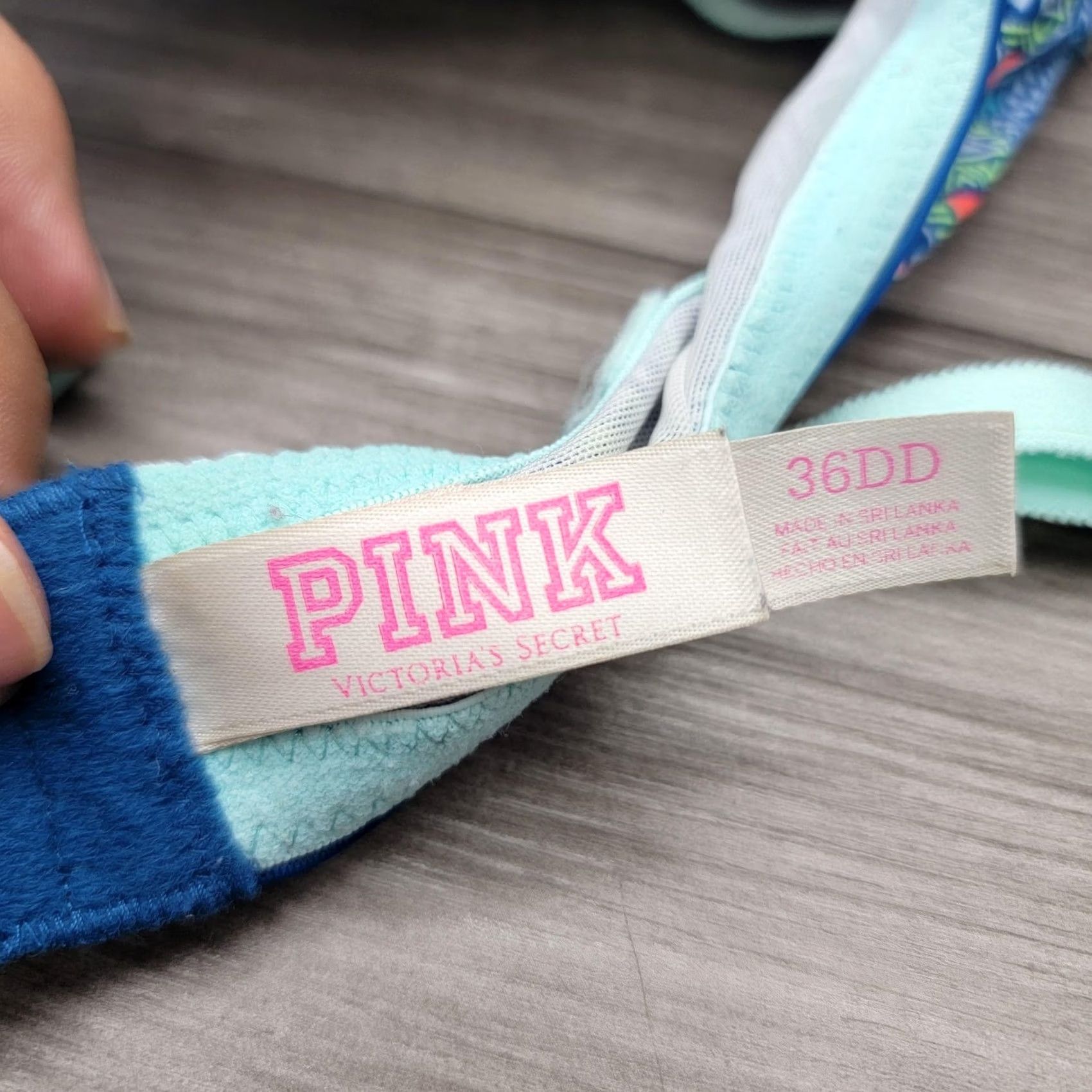 Pinko PINK Bra Womens 36DD Multicolor Push Up Chevron Padded Underwire Molded Cups Size ONE SIZE - 4 Thumbnail
