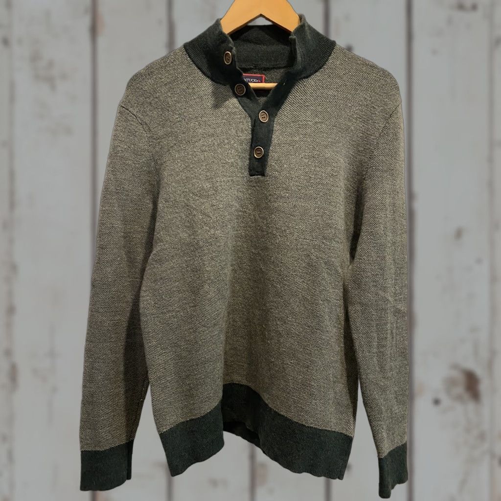 UNTUCKit UNTUCKit Mens Medium Green Sweater Long Sleeve 100% Merino Wool Size US M / EU 48-50 / 2 - 1 Thumbnail