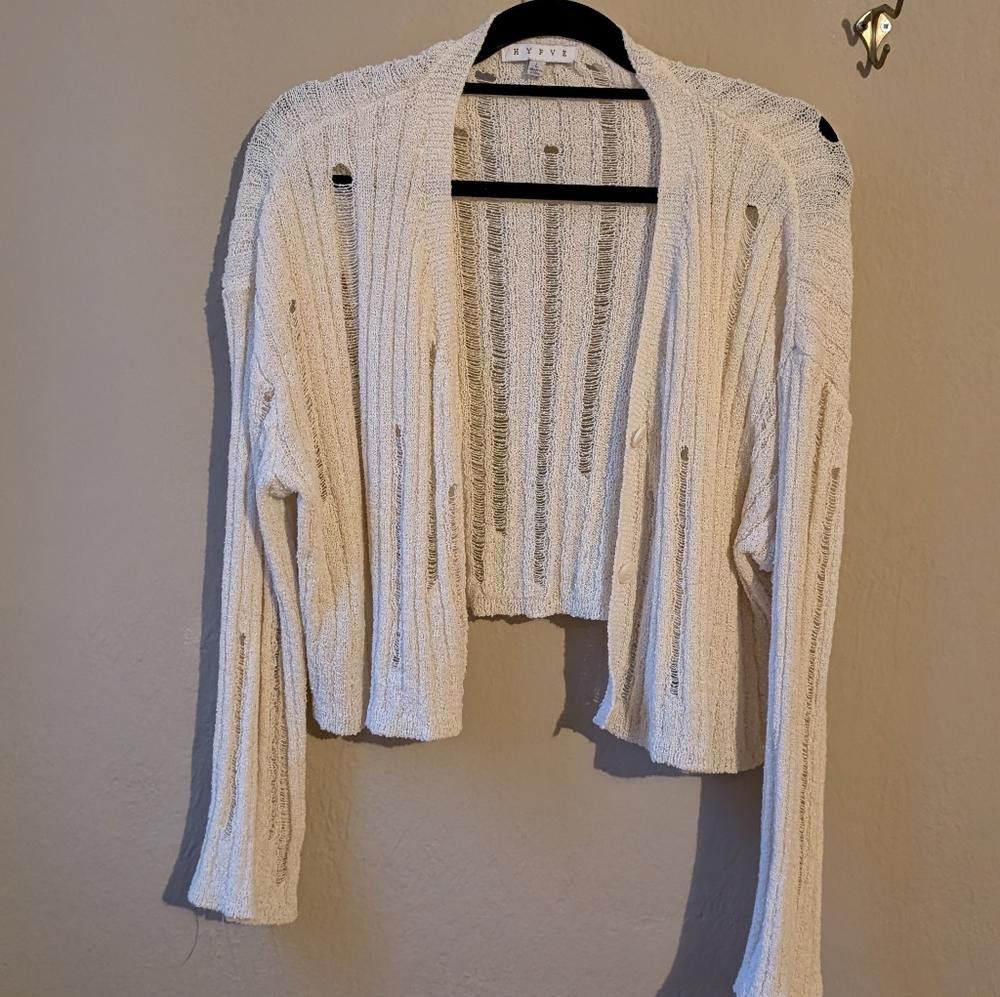 Designer distressed cardigan Size L / US 10 / IT 46 - 1 Preview