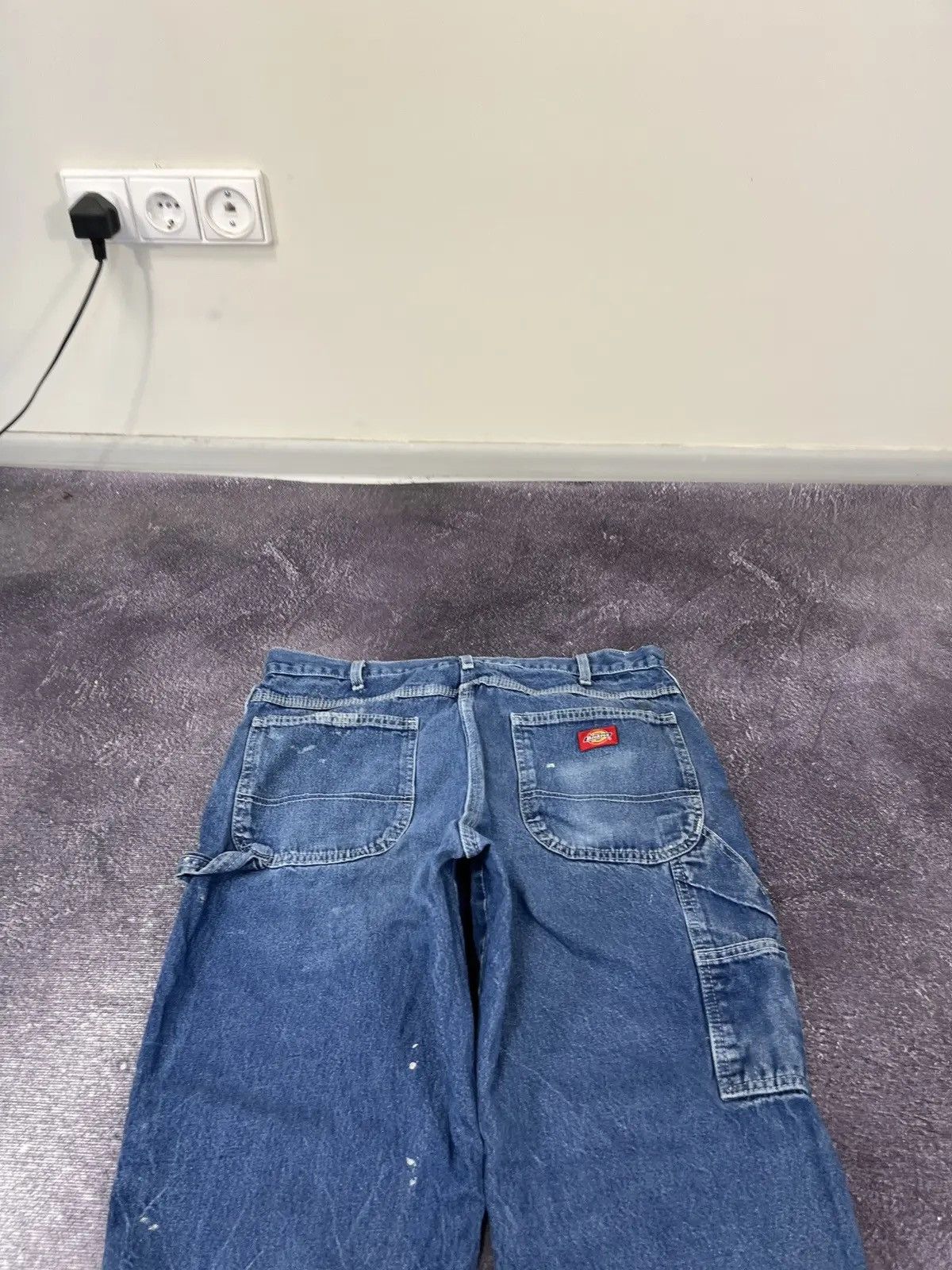 Dickies × Vintage Vintage Dickies Y2K Painted Blue Denim Work Hype Baggy Jeans Size US 36 / EU 52 - 5 Thumbnail