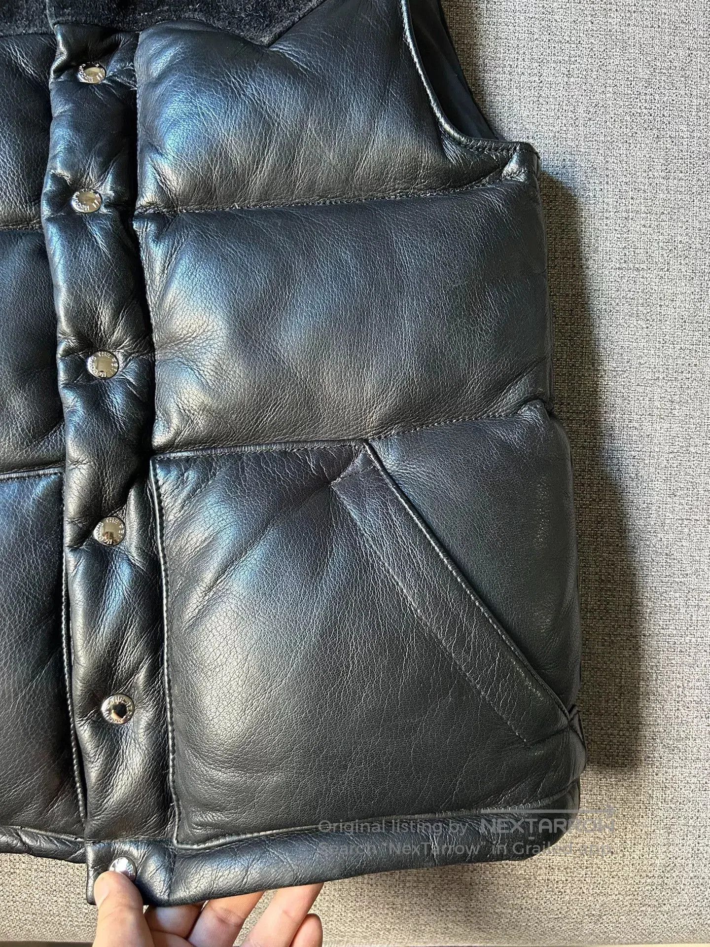 The Real McCoy's real mccoy leather down vest for men. Size US M / EU 48-50 / 2 - 4 Thumbnail