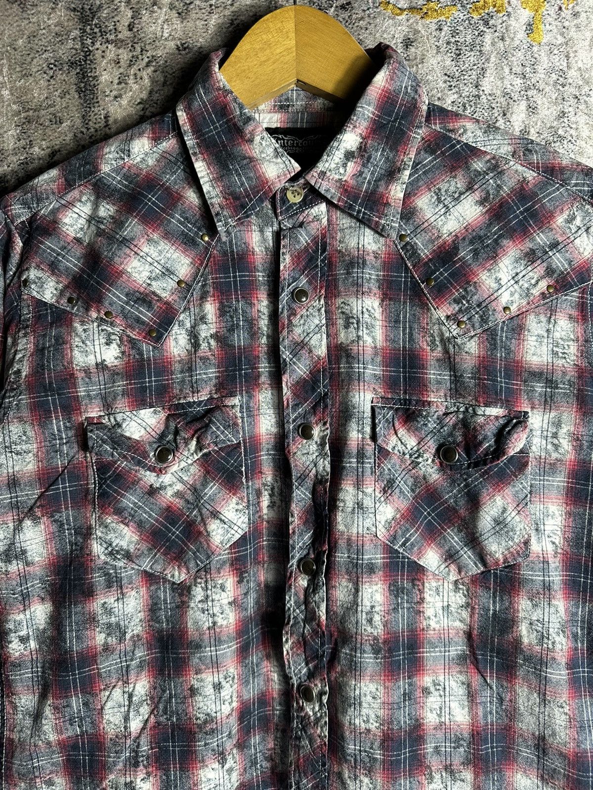Hysteric Glamour 2000s CRAZY SMOKE ABSTRACT STUDDED IFSIX LGB STYLE SHIRT Size US M / EU 48-50 / 2 - 2 Thumbnail