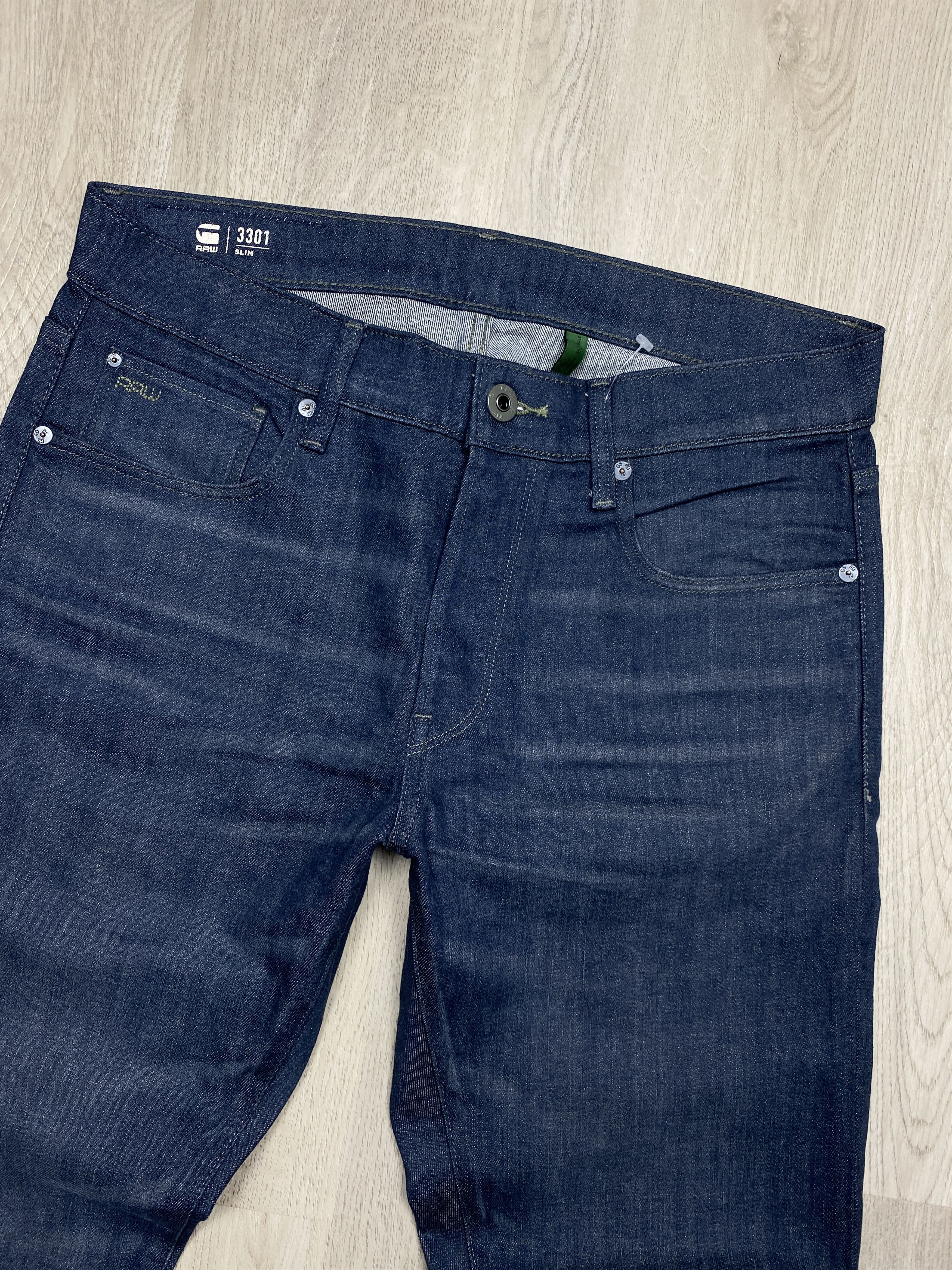 G-Star G Star Raw 3301 Slim Mens Denim Pants Jeans Size US 32 / EU 48 - 5 Thumbnail