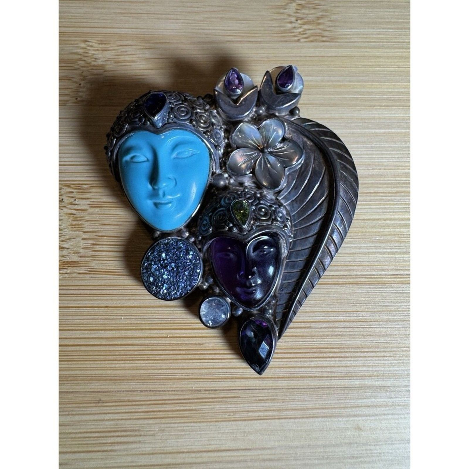 Other Iolite Drizzy Brooch. 28 Grams! Size ONE SIZE - 1 Thumbnail