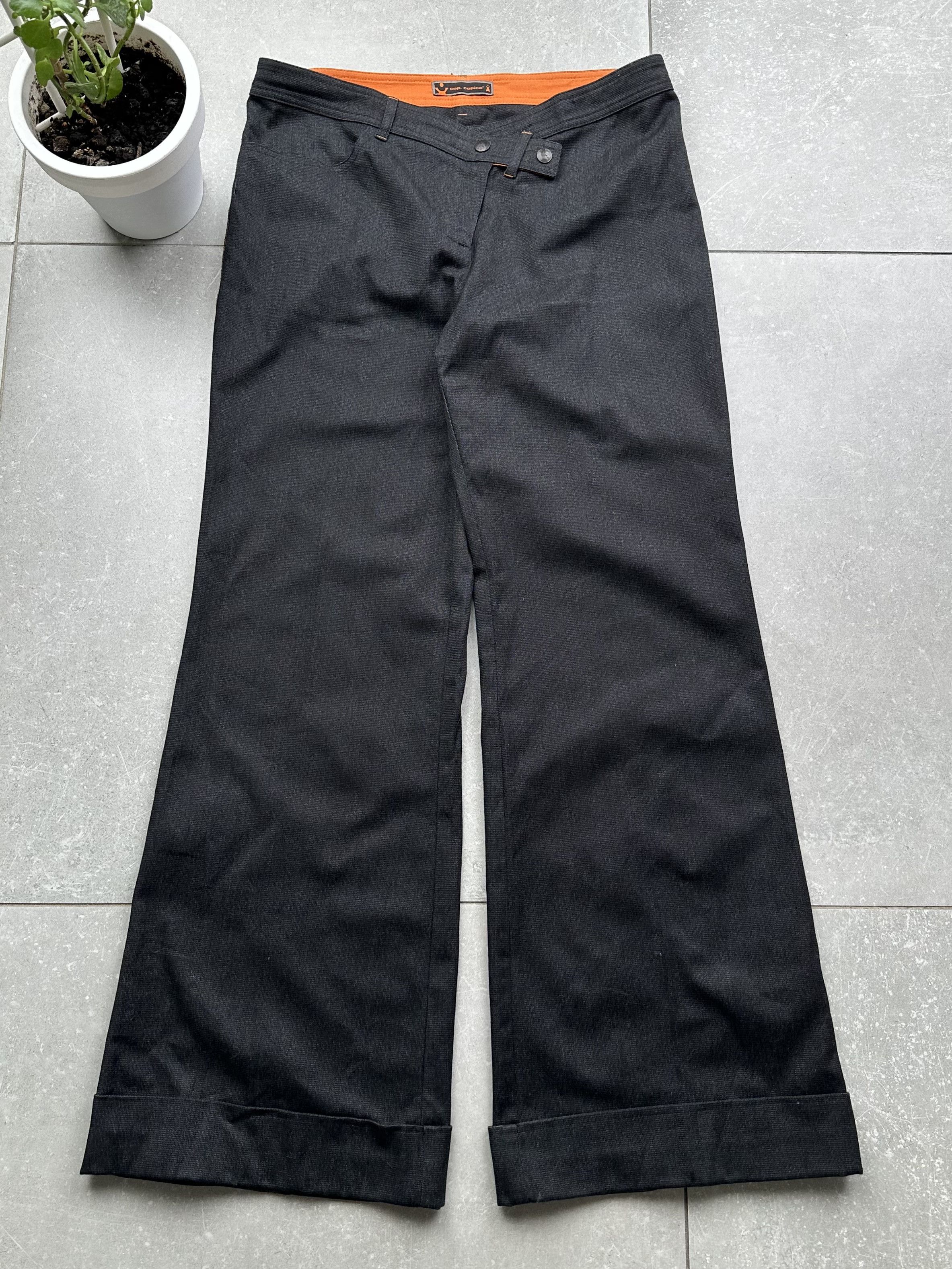 image of Avant Garde x Cop Copine Cop.copine Vintage Wide Flare Pants in Dark Grey, Women's (Size 27)