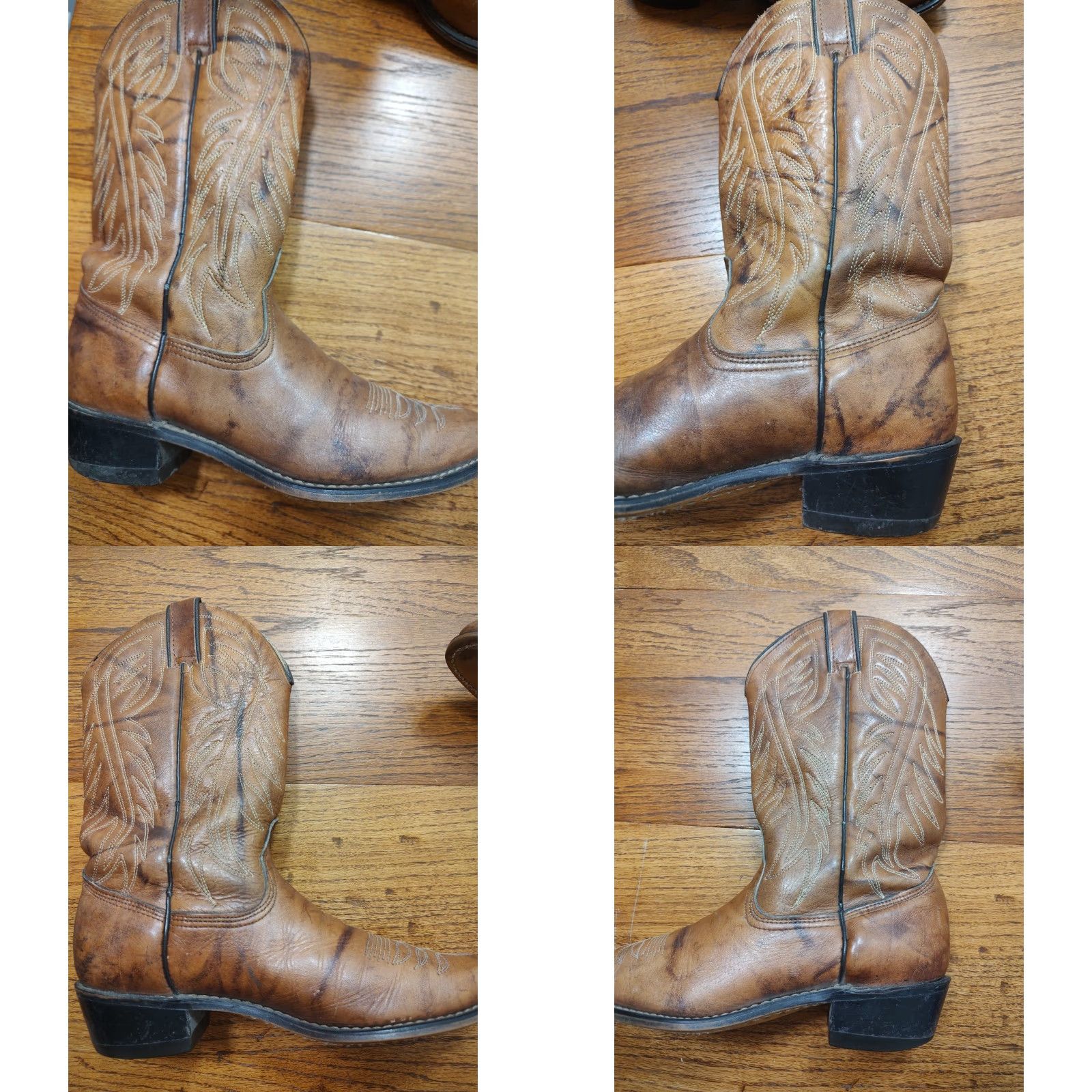 Wrangler VINTAGE Wrangler Western Boots Leather Brown N 7.5 USA Made Boots Women Mid-Calf Almond Toe Western Mu Size US 8 / IT 38 - 8 Thumbnail
