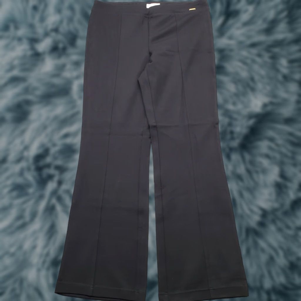 Calvin Klein Calvin Klein Womens Large Black Ankle Pants Regular Fit Stretch Bootcut Pull On Size 36" / US 14 / IT 50 - 1 Thumbnail