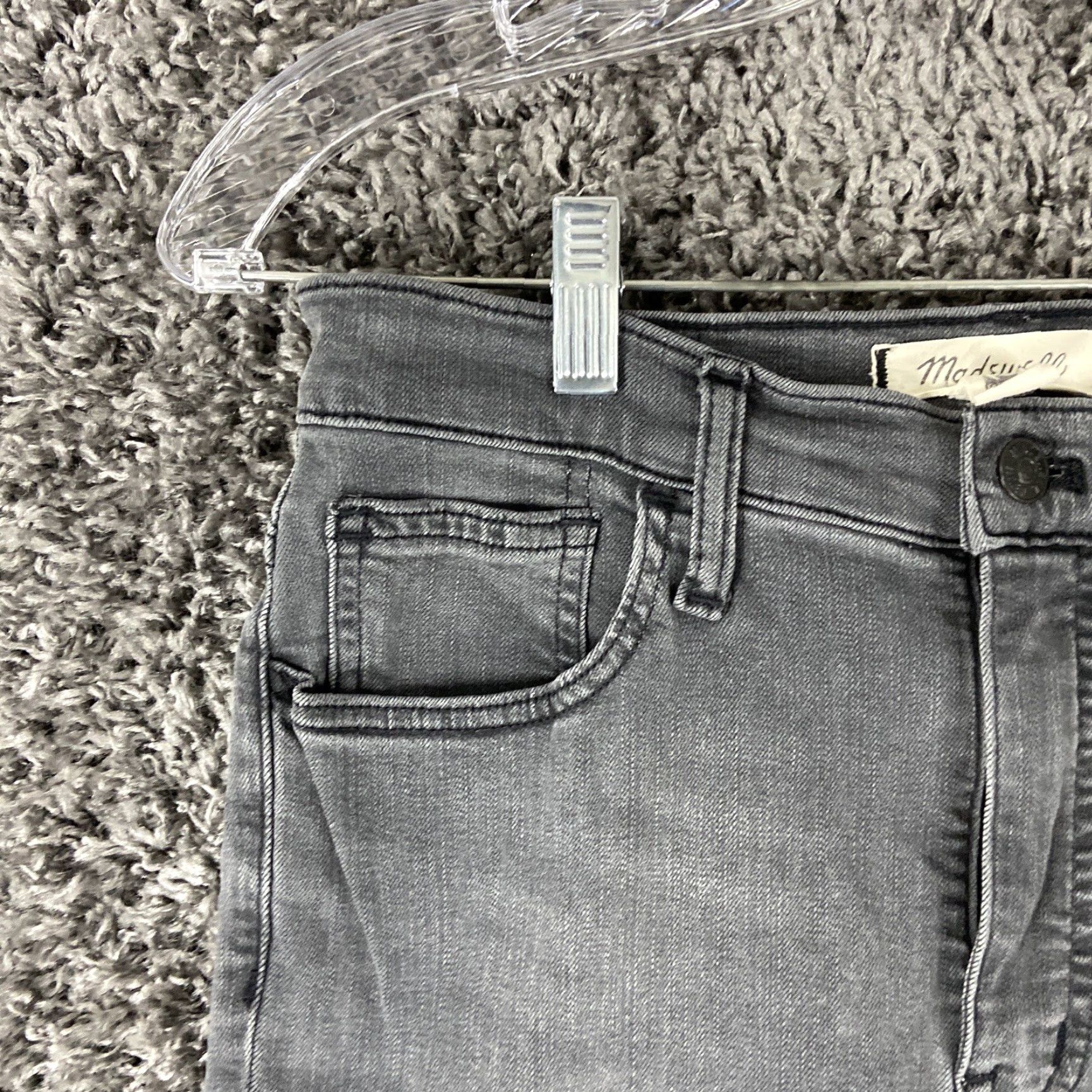 Madewell Madewell Jeans Women 27 Size 27 Gray Skinny Distressed 10” High Rise Skinny Jeans Size 27" / US 4 / IT 40 - 3 Thumbnail