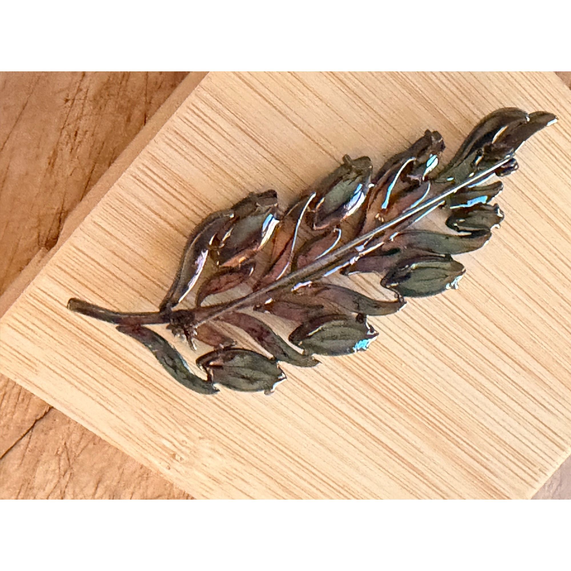 Other Vintage Leaf Brooch Blackl Rhinestone Statement Pin brooch Size ONE SIZE - 6 Thumbnail
