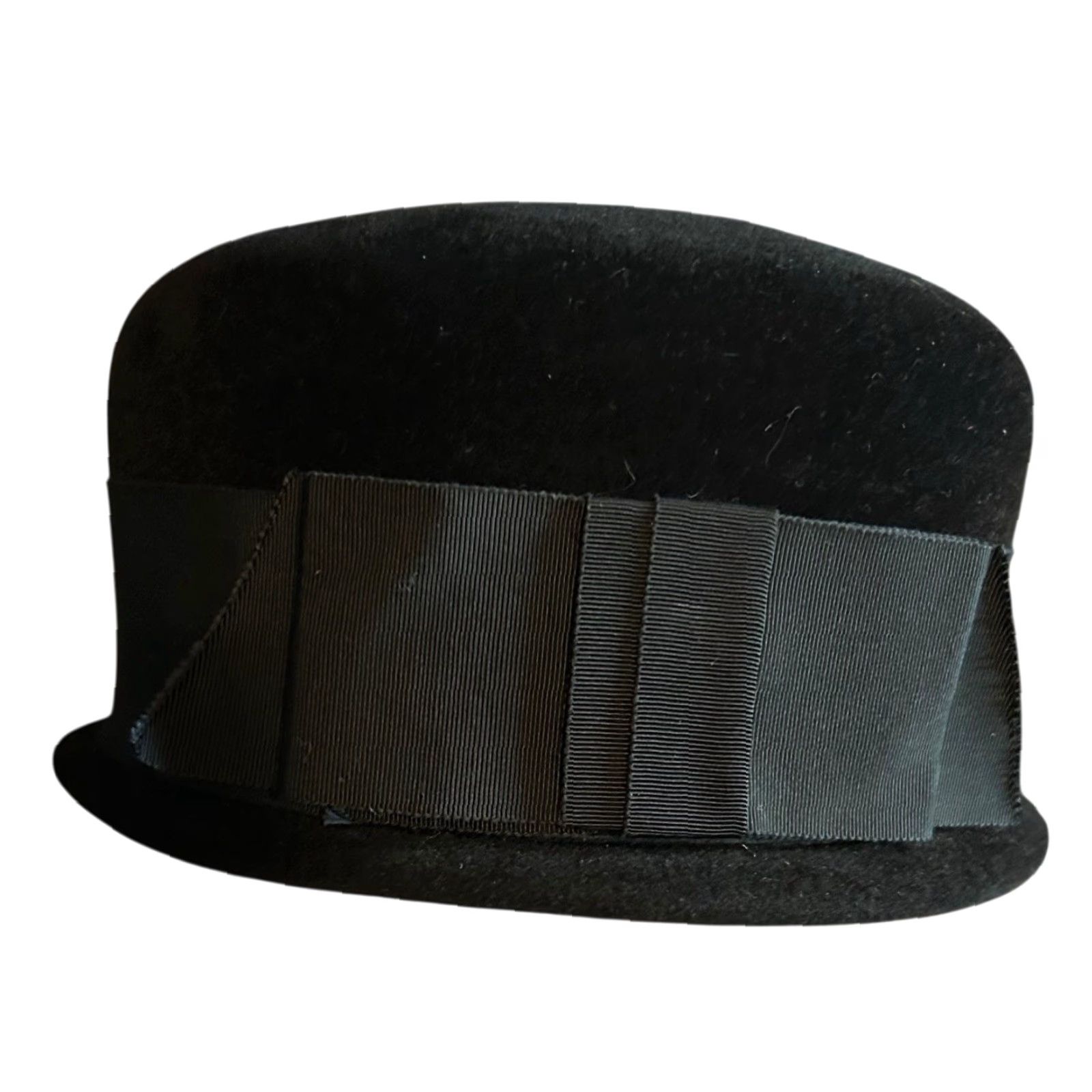 Vintage VINTAGE Body Church Hat Women Black Bow Made In France Kentucky Derby One Size Black Womens Church Hat Size ONE SIZE - 6 Thumbnail