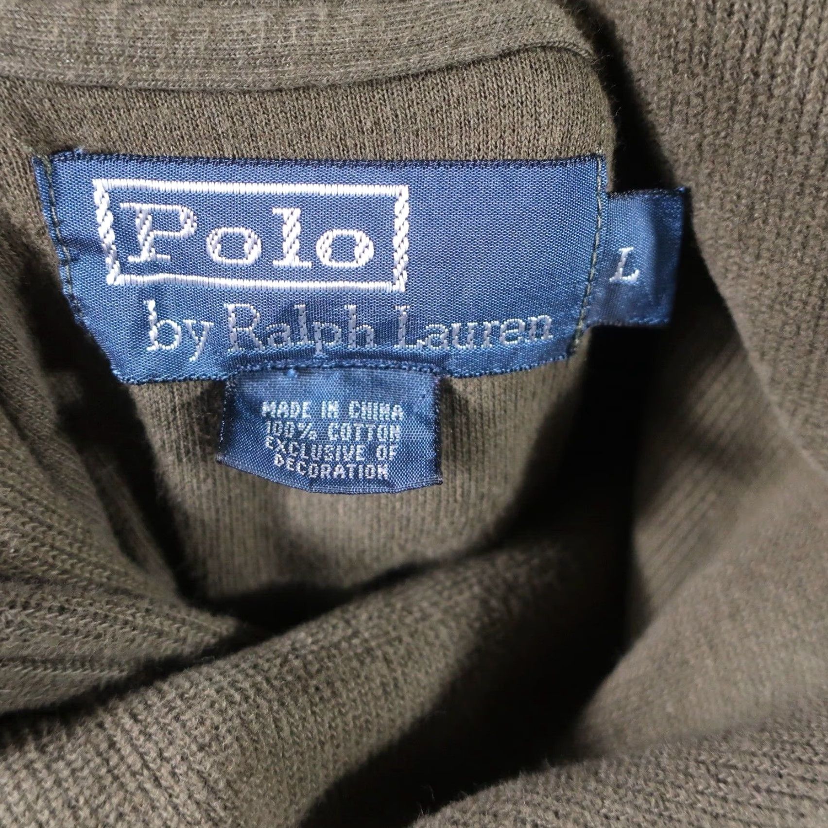 Polo Ralph Lauren VINTAGE Polo Ralph Lauren Sweatshirt Men L Brown Infantry Neck Shawl Cowl Distressed Size US L / EU 52-54 / 3 - 3 Thumbnail