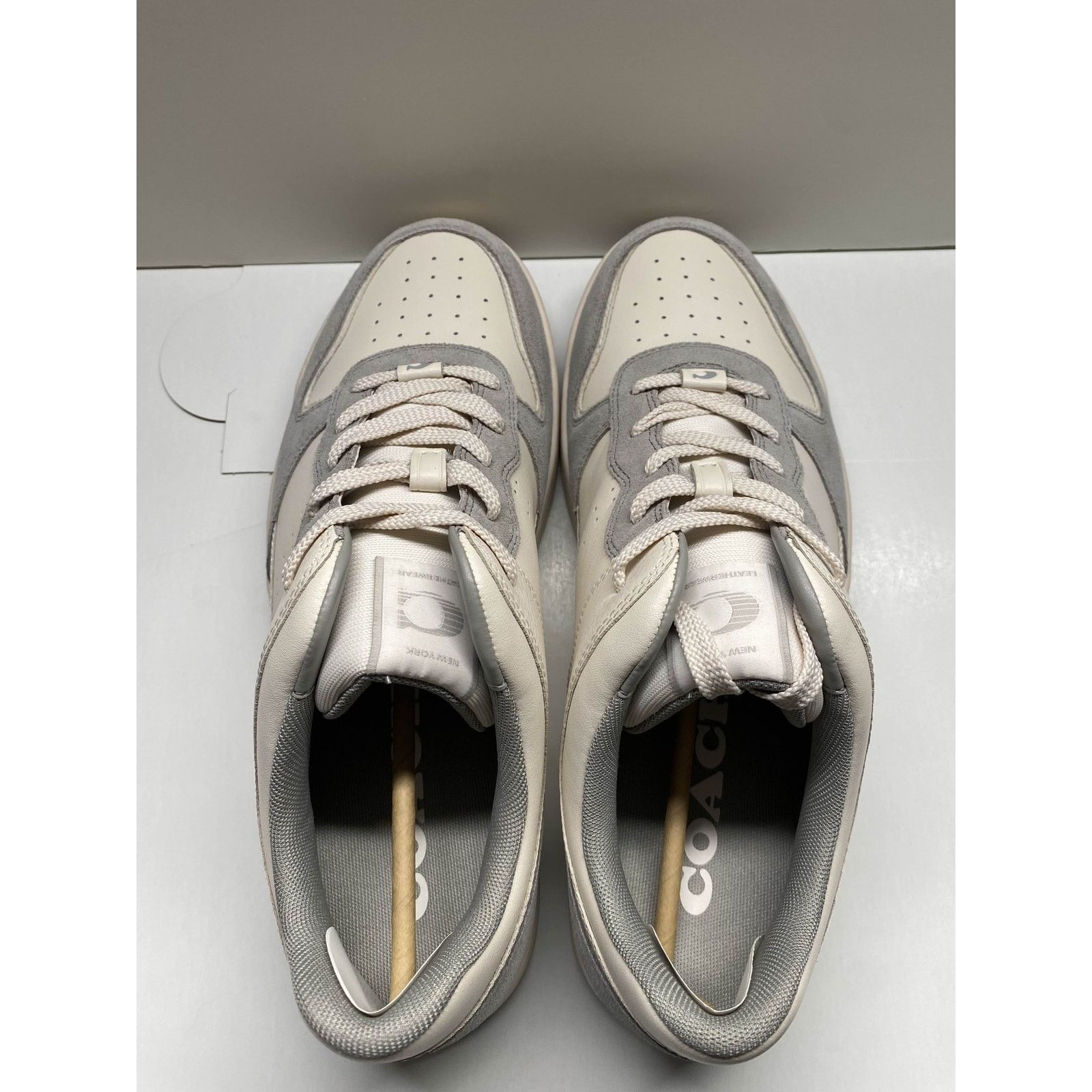Coach Coach C201 Leather Sneakers Chalk Dove Gray Size 11.5D Size US 11.5 / EU 44-45 - 6 Thumbnail