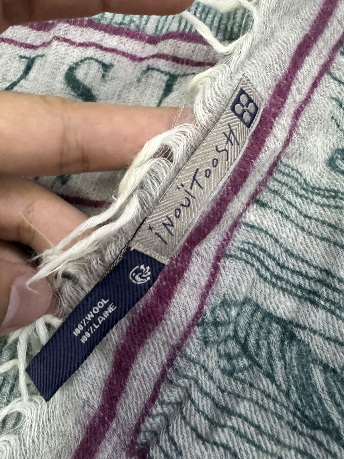 Handmade INOUITOOSH HISTORE D'UN VOYAGE WOOL STOLE SCARF Size ONE SIZE - 6 Thumbnail