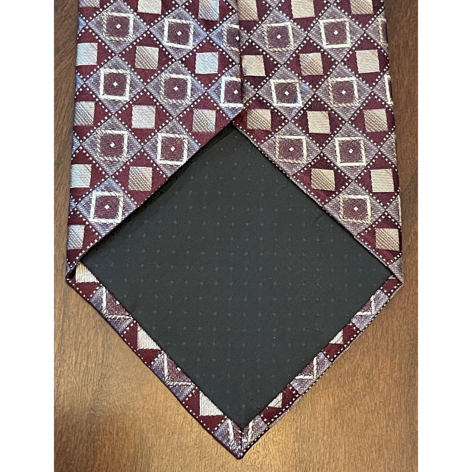 Joseph & Feiss Joseph & Feiss International Burgundy Hand Made Silk China Size ONE SIZE - 2 Thumbnail
