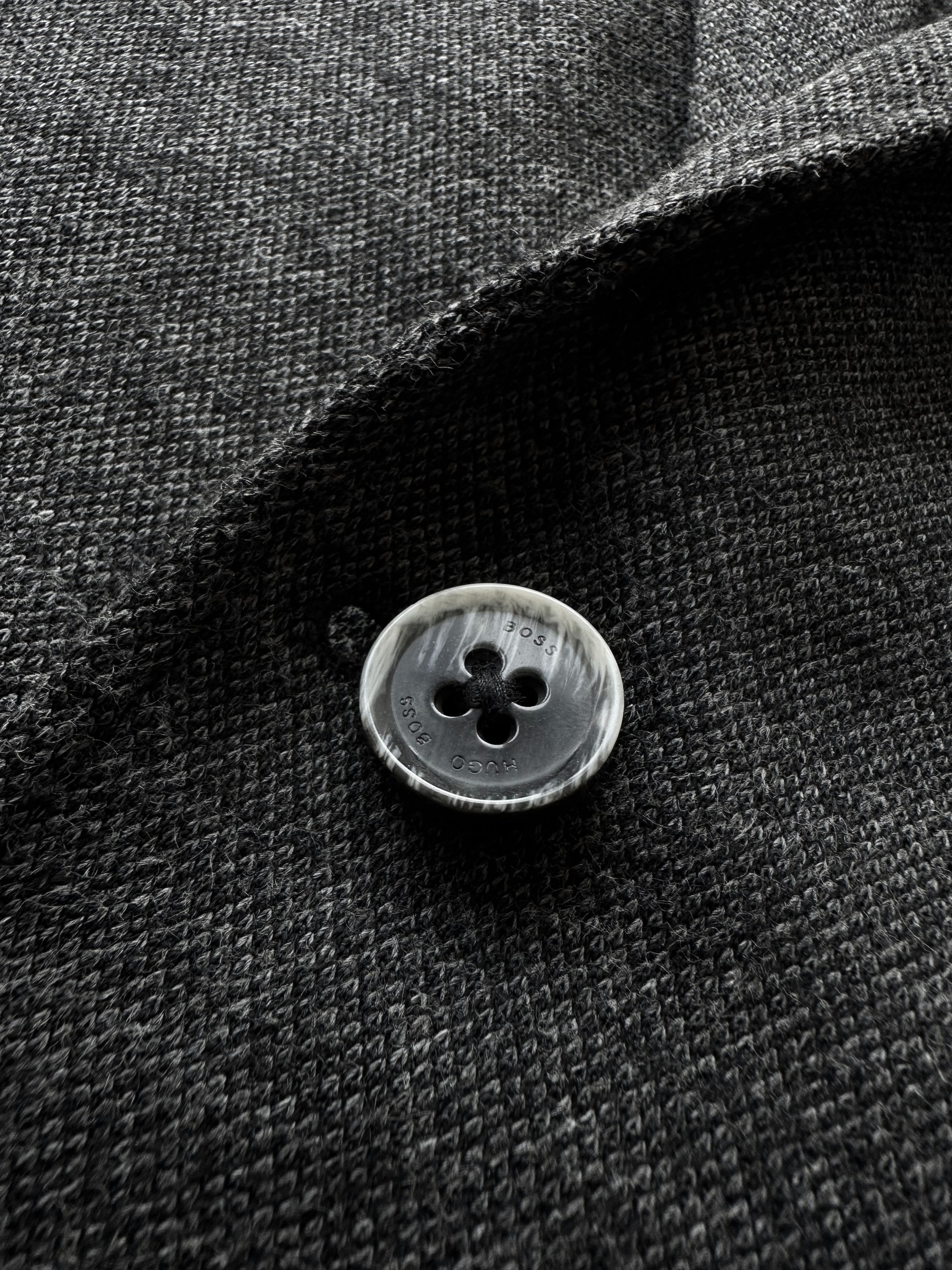 Hugo × Hugo Boss Hugo Boss grey melange wool blazer Size 46R - 4 Thumbnail